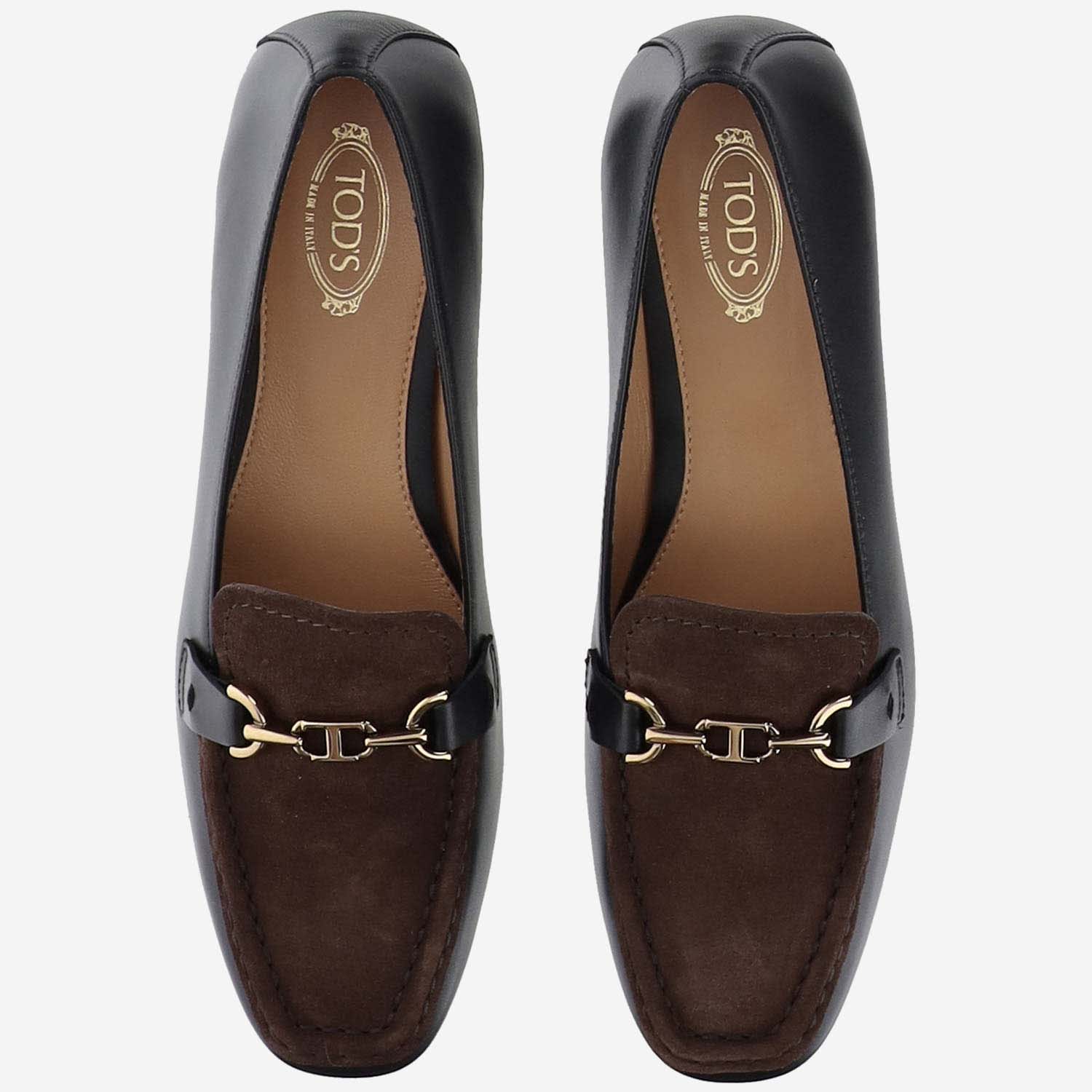 Shop Tod's Leather Loafers With Logo In Red