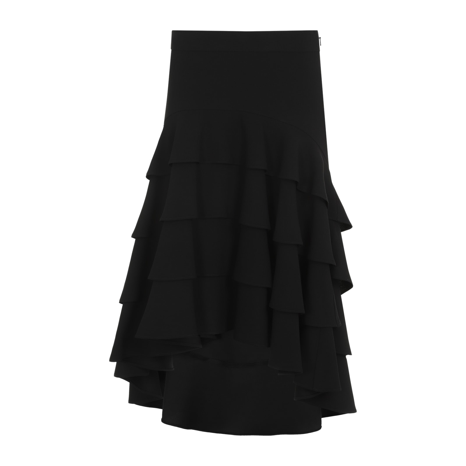 Shop Moschino Envere Satin Skirt In Nero