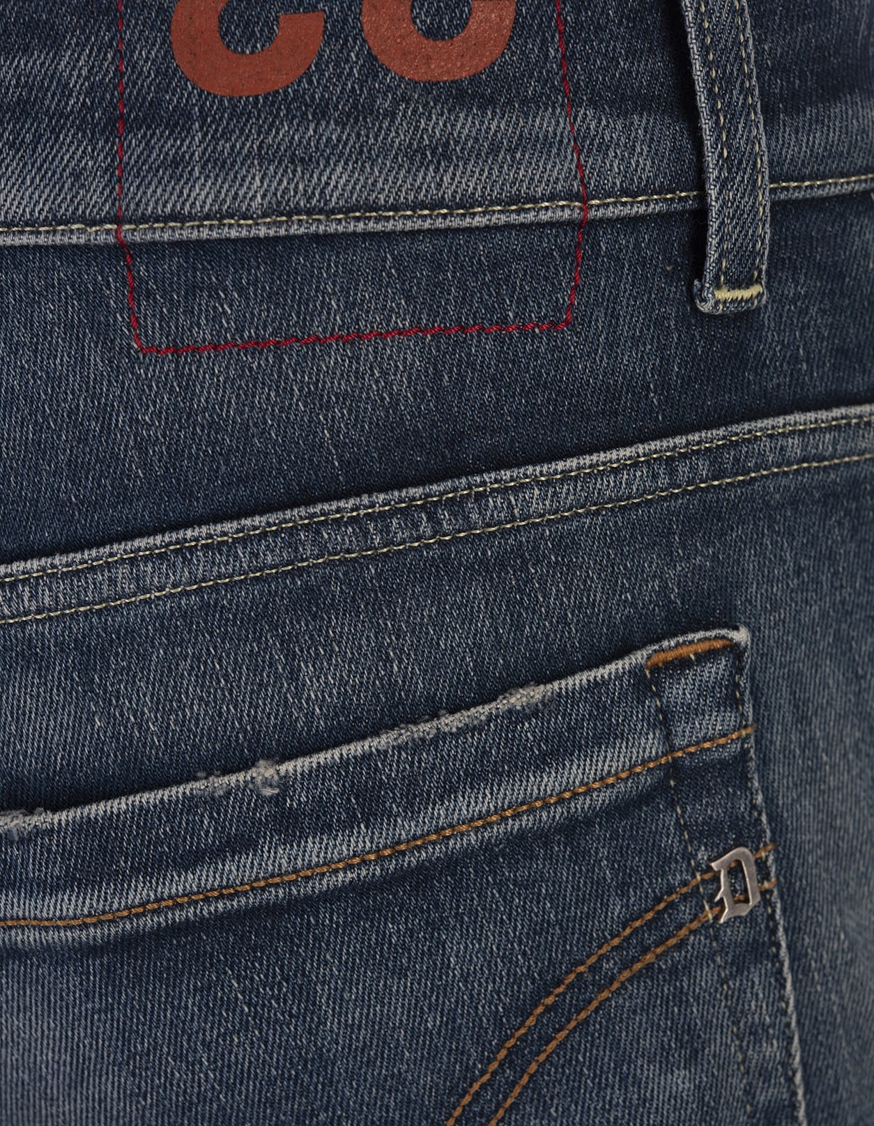 DONDUP GEORGE SKINNY JEANS IN DARK BLUE STRETCH DENIM