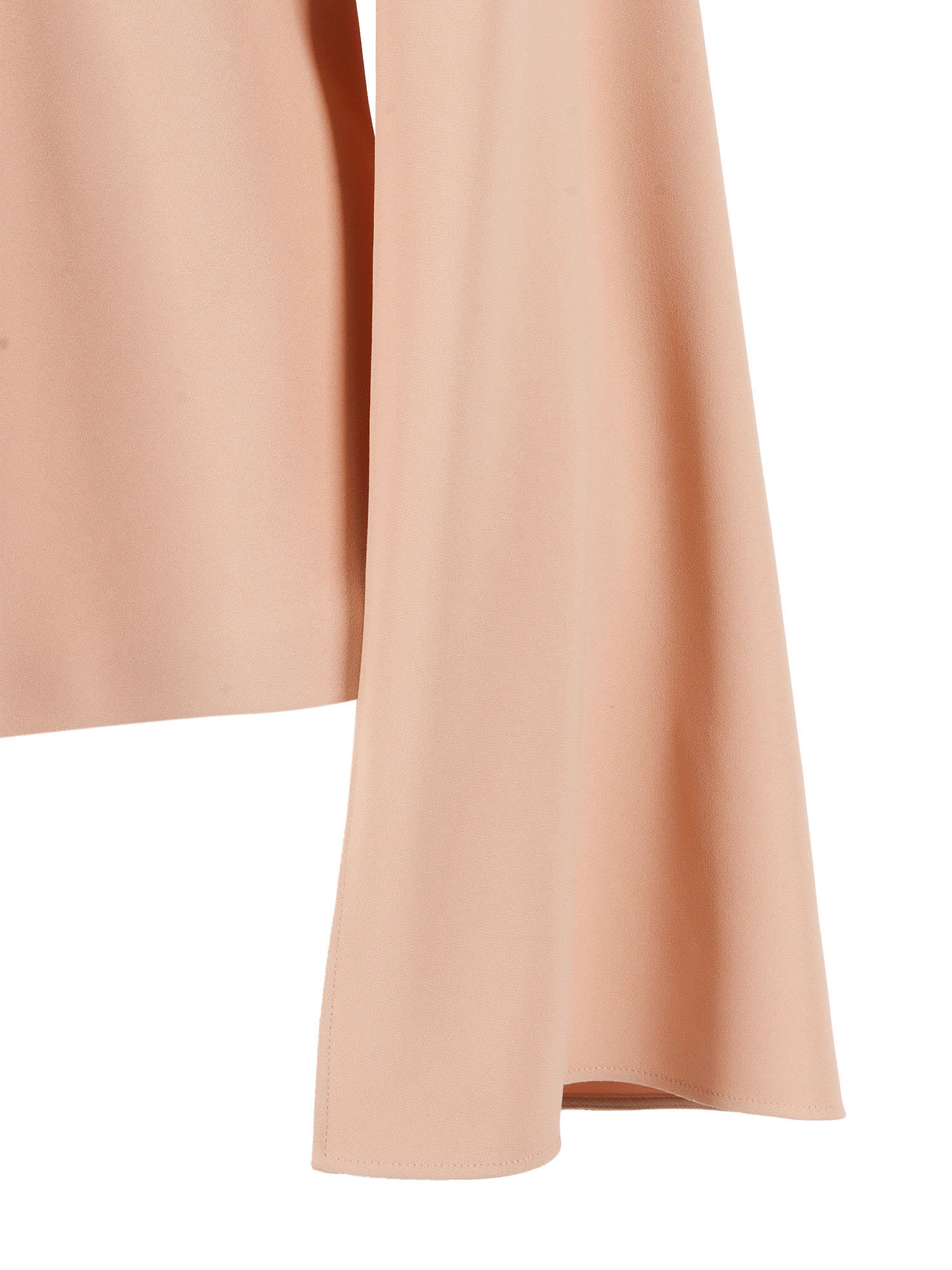 Alberta Ferretti Long-sleeved Button-down Shirt With Classic Collar And Subtle Sheen In Pink