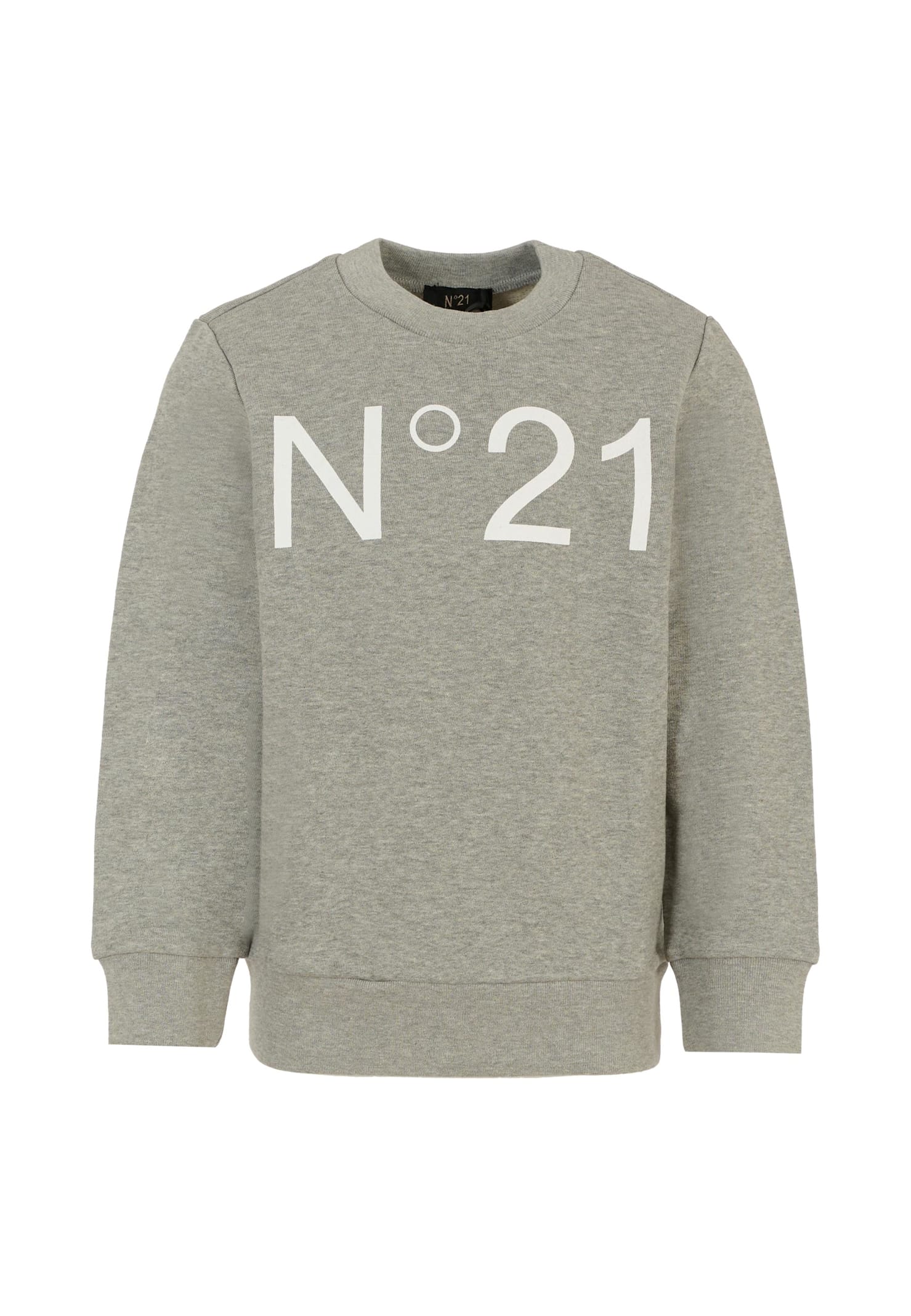 N°21 Grey Sweatshirt For Kids With Logo In Gray