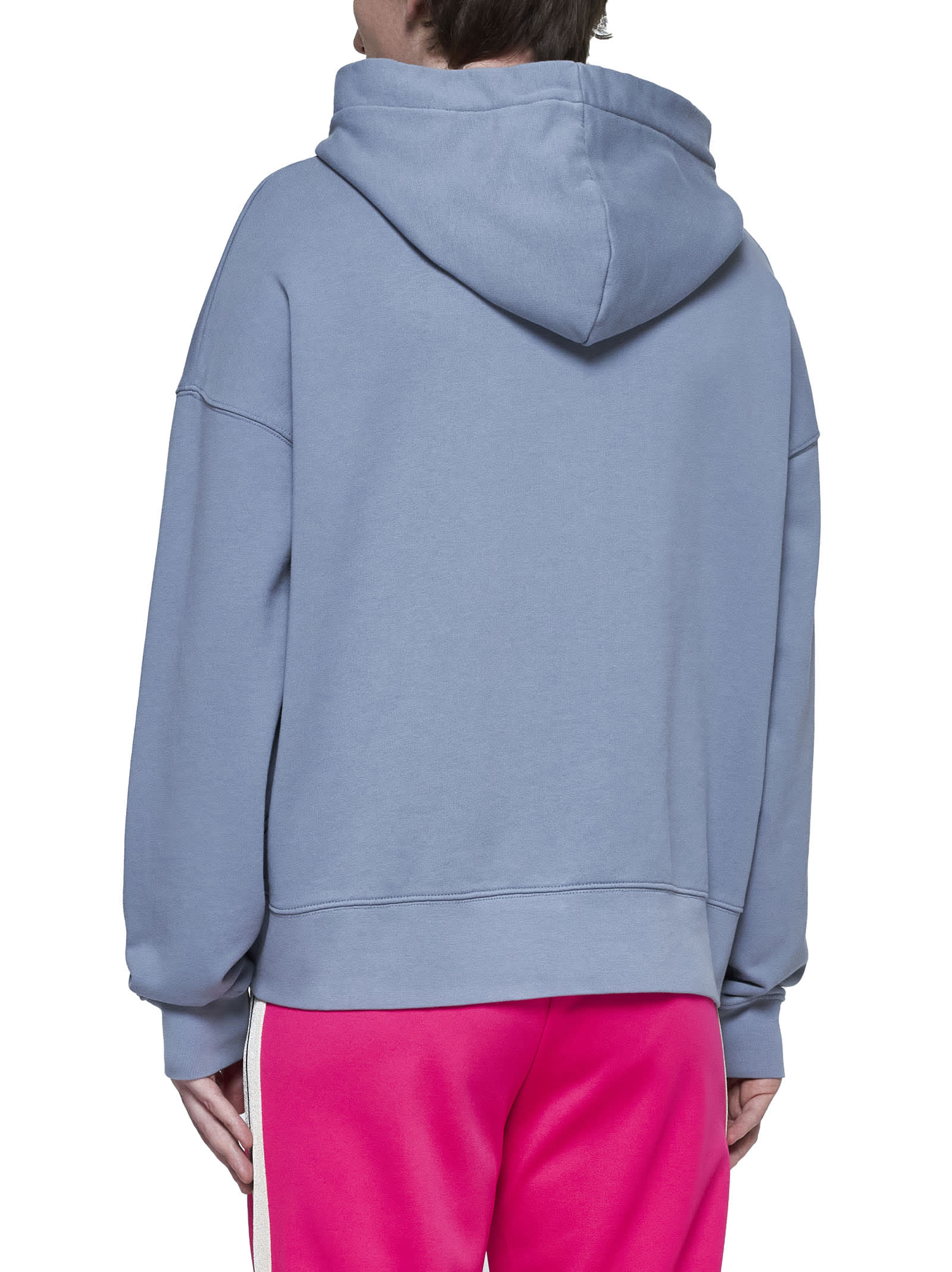 Shop Palm Angels Sweater In Light Grey Fuchsia