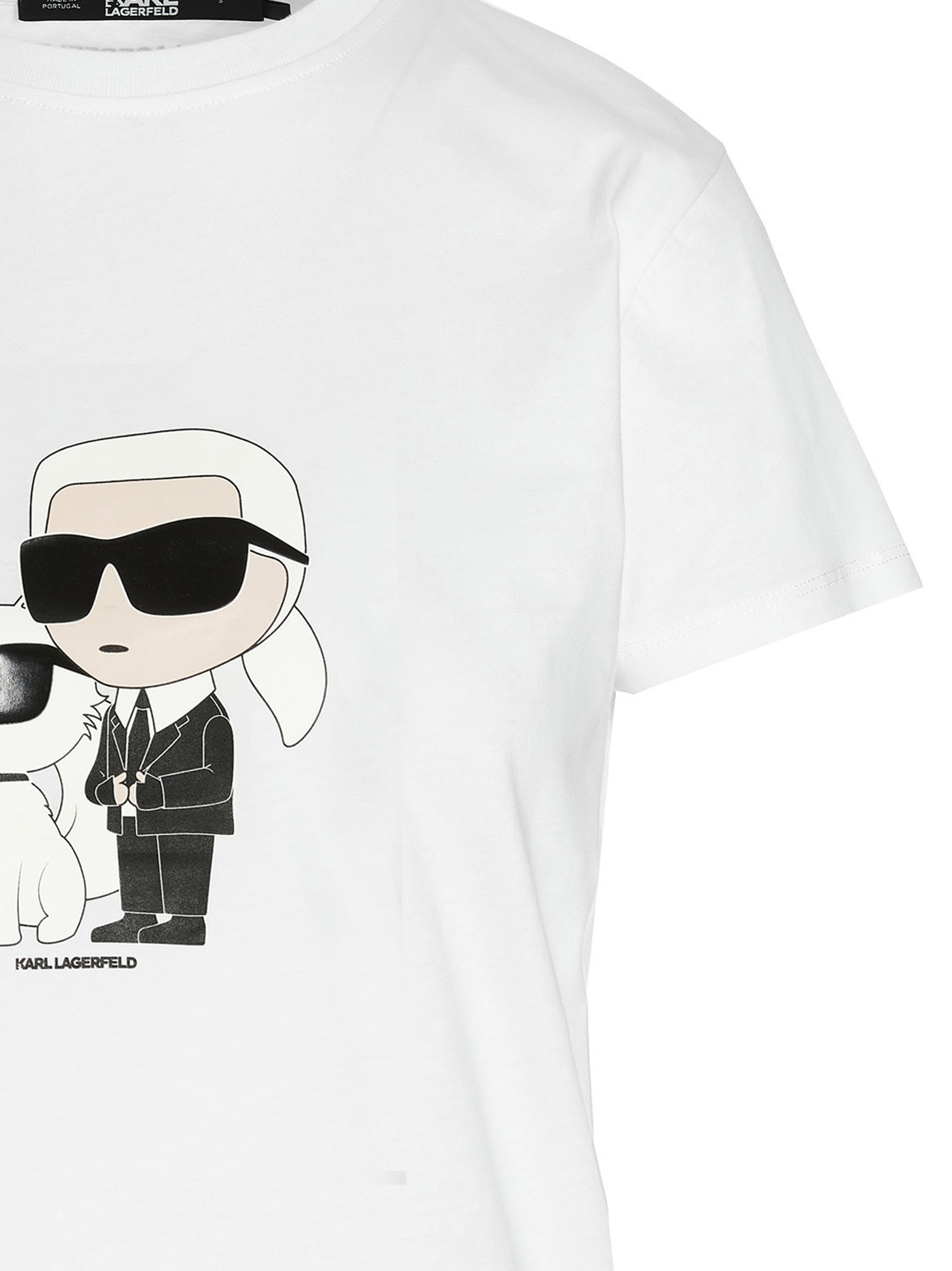 Shop Karl Lagerfeld Ikonik 2.0 T-shirt In White