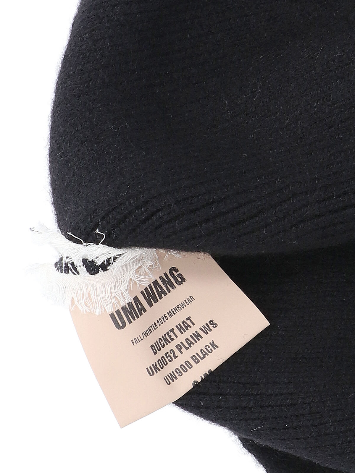 Uma Wang Black Bucket Hat With Soft Brim In Black