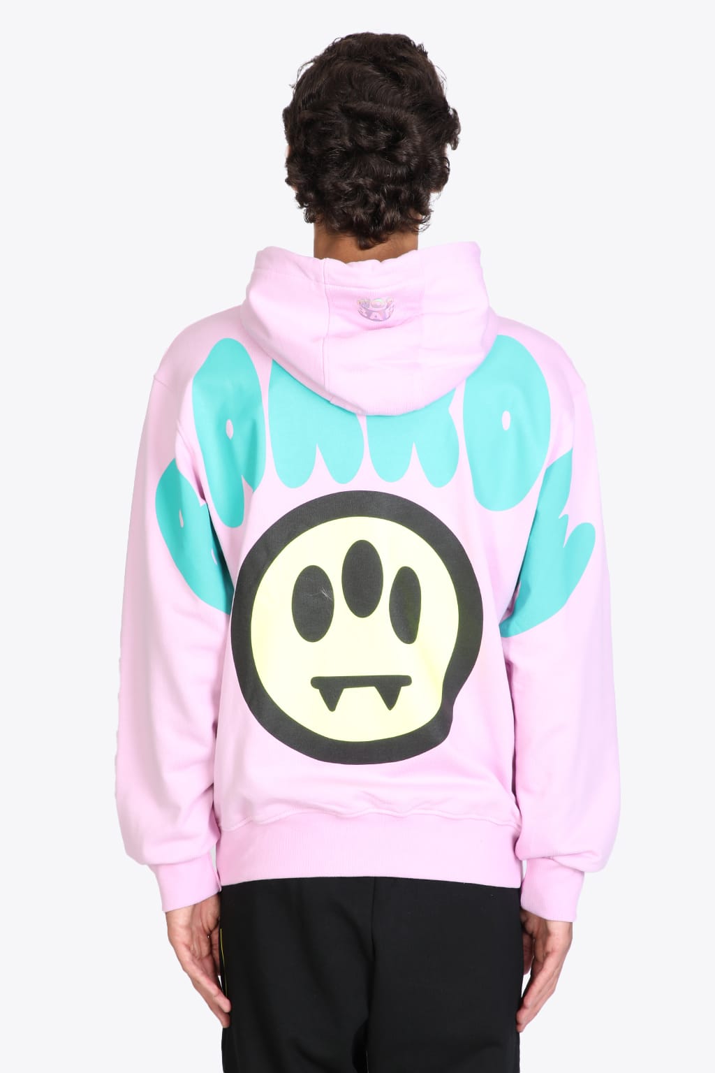 Shop Barrow Hoodie Unisex Pink Hoodie With Logo And Smile Print. In Rosa
