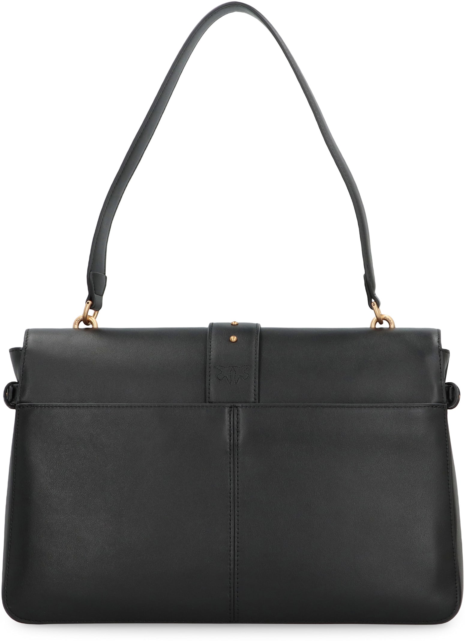 Pinko Maxi Love Bag Slouchy Shoulder Bag In Leather In Black