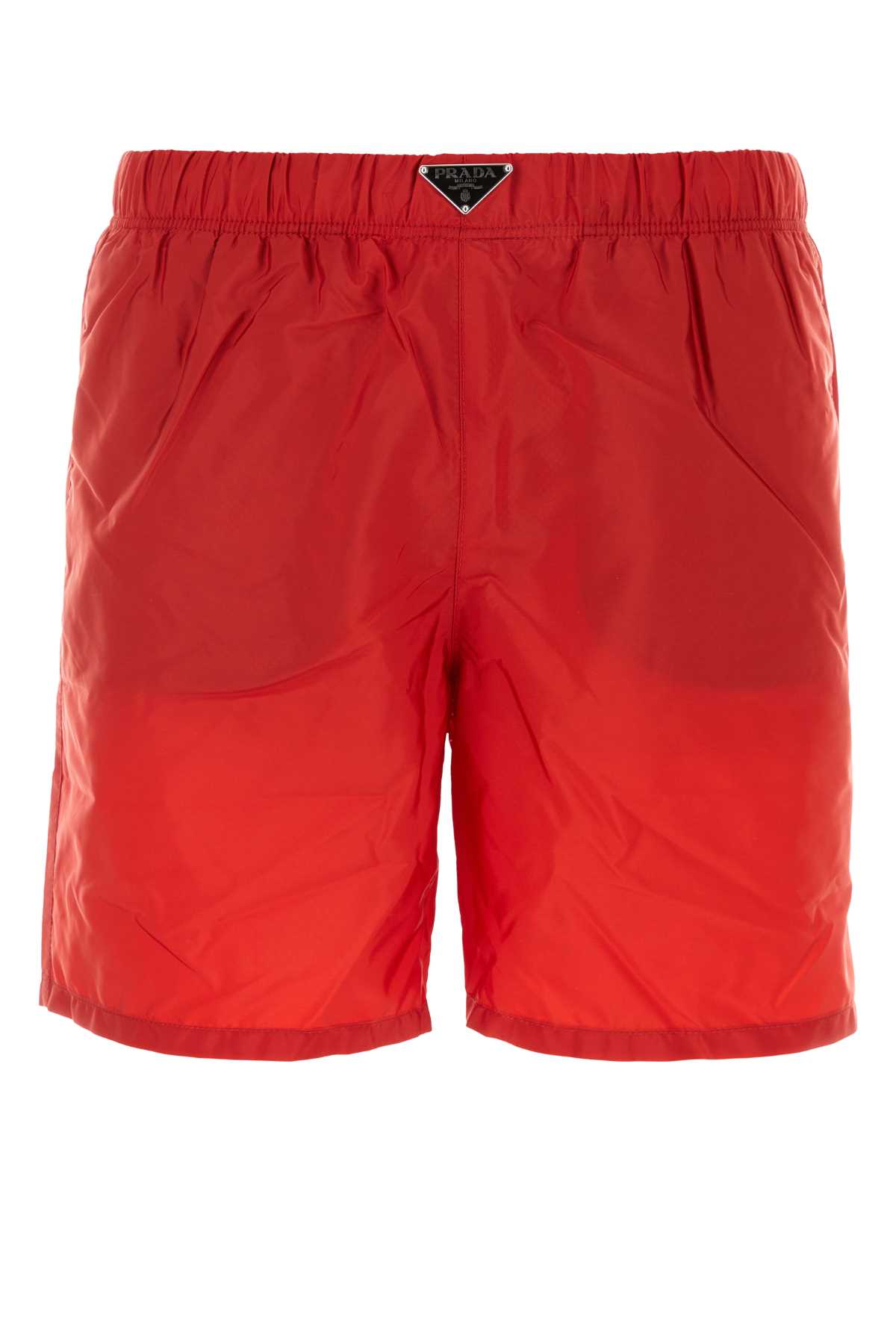 Red Re-nylon Swimming Shorts