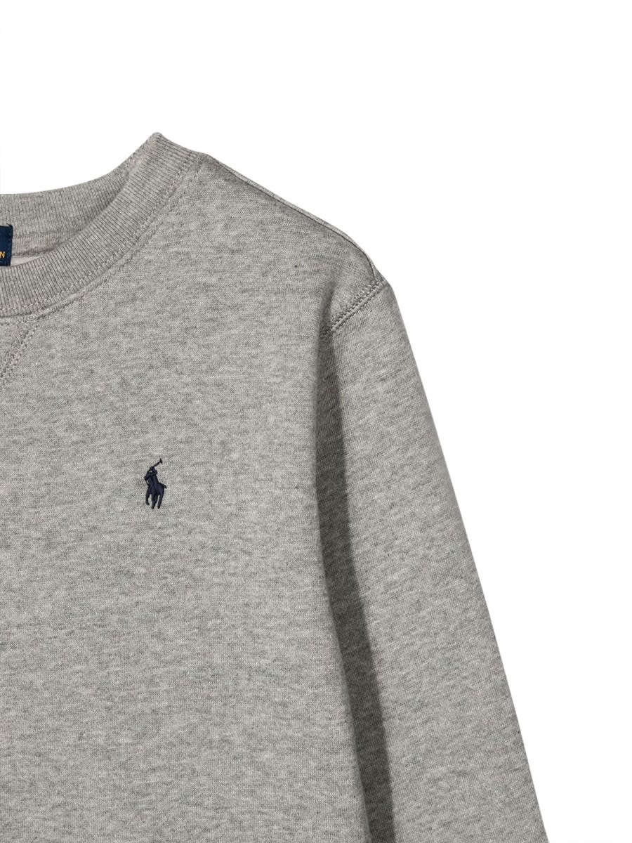 Shop Polo Ralph Lauren Crewneck Sweatshirt In Grey