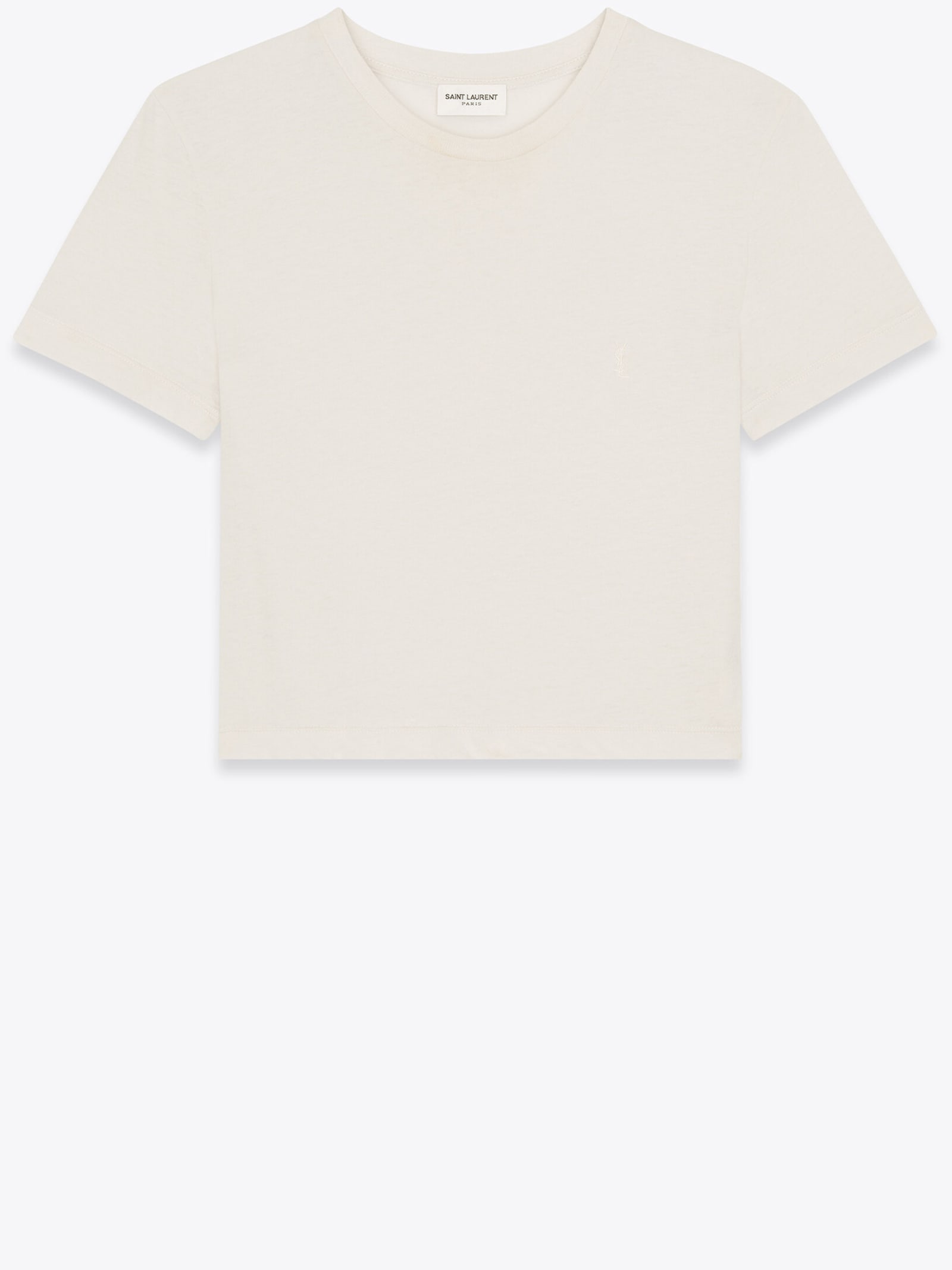 Saint Laurent Monogram Cropped T-shirt