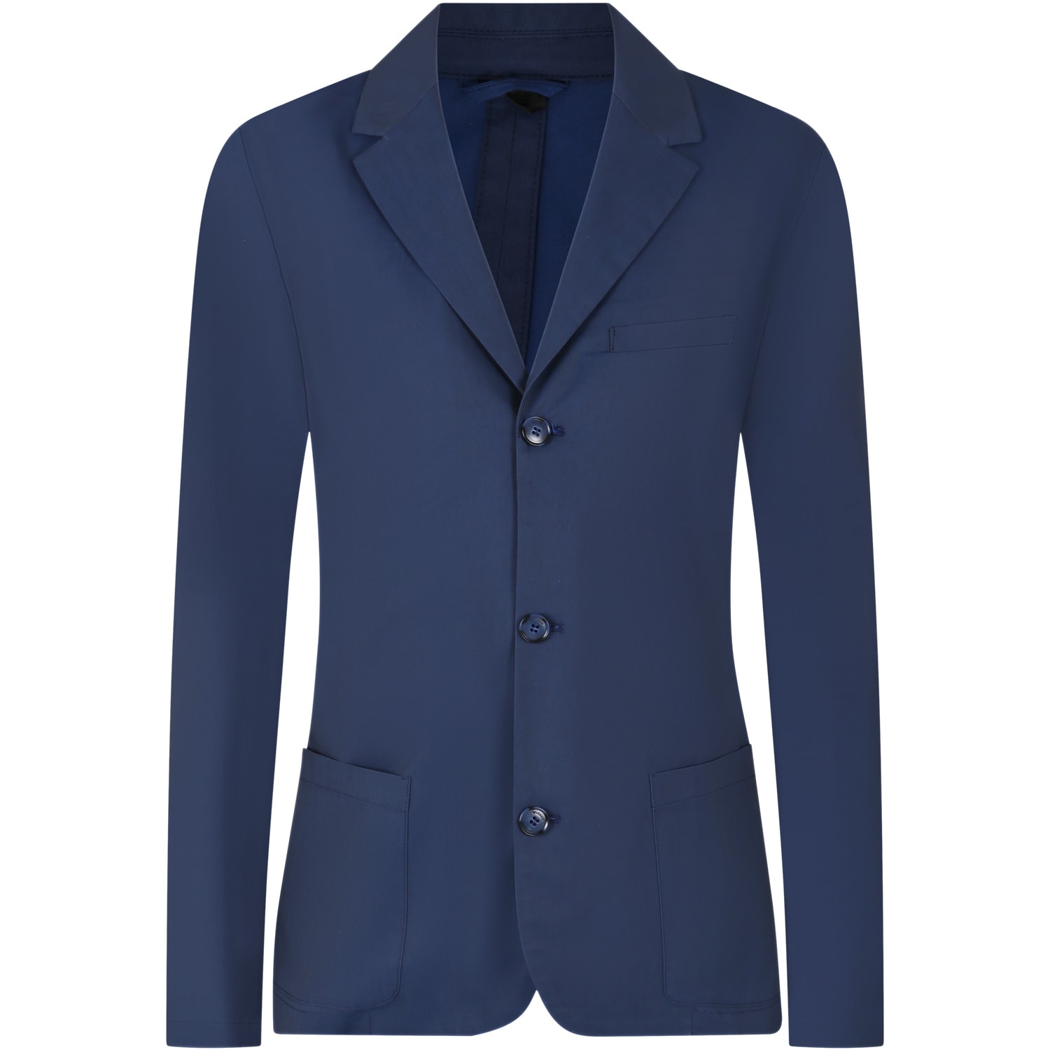 Armani Collezioni Blue Jacket For Boy With Logo