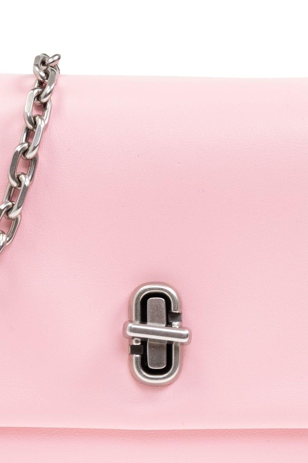 MARC JACOBS THE DUAL LOGO EMBOSSED CHAIN WALLET