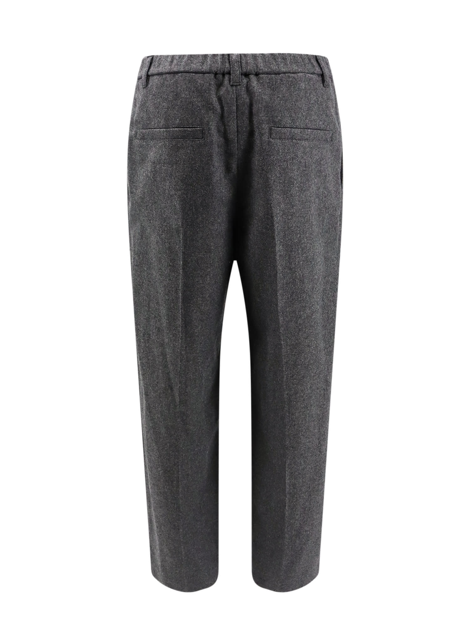 Shop Brunello Cucinelli Trouser In Grey