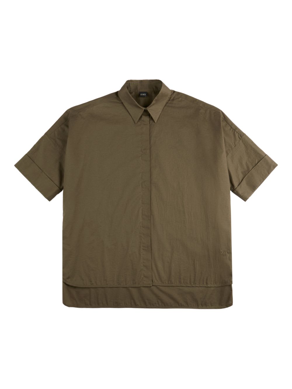 Fay Cotton Shirt In Green
