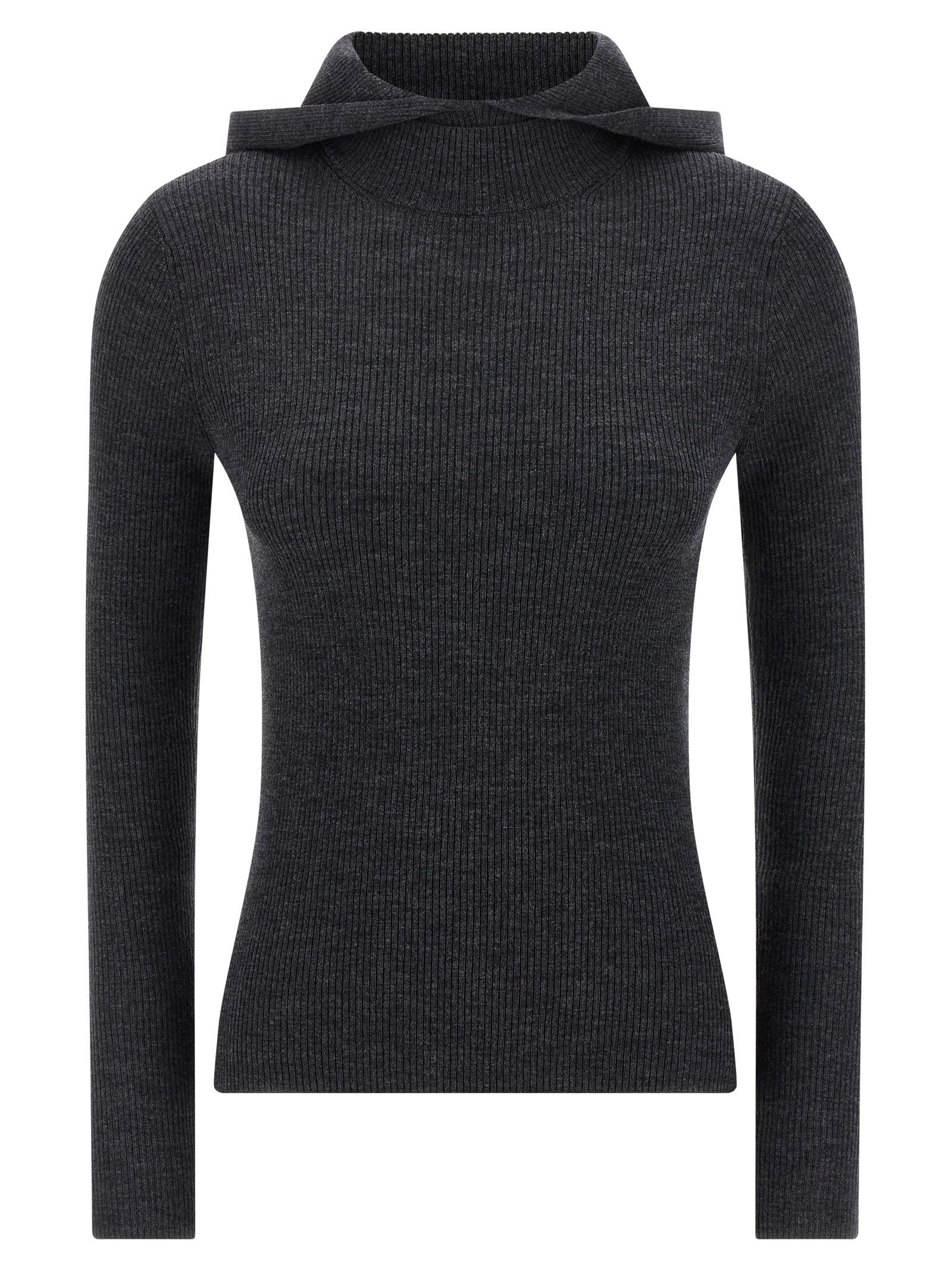 P.a.r.o.s.h Leila25 Hooded Sweater In Gray