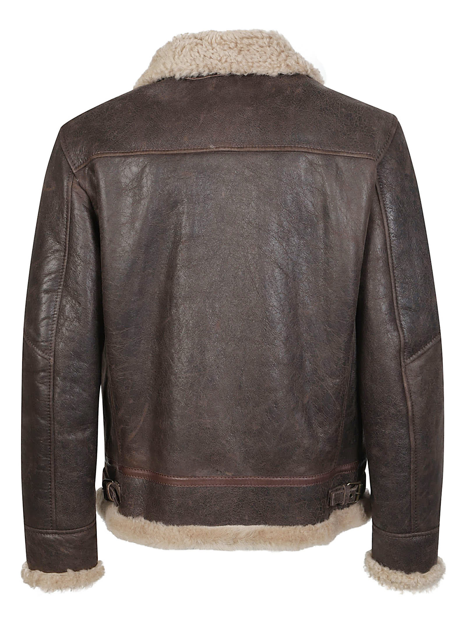 Stewart Sylvester-aviator Jacket In Brown