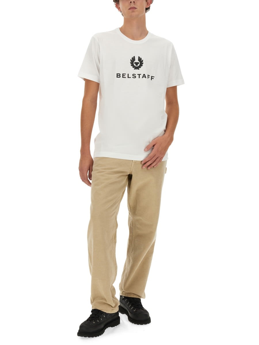 Shop Belstaff T-shirt With Logo In White