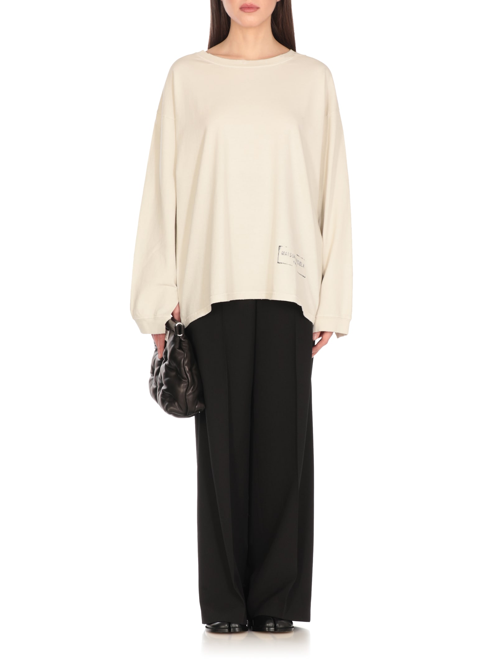 Maison Margiela Cotton T-shirt In Ivory