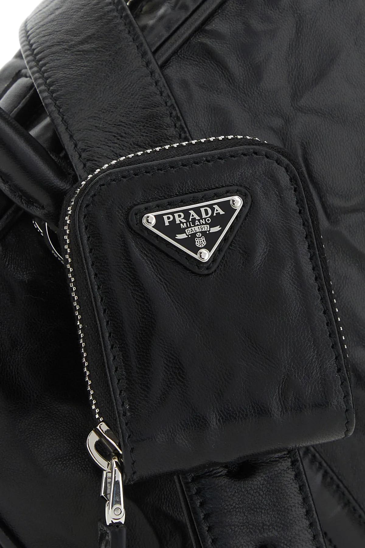 Shop Prada Black Nappa Leather Handbag