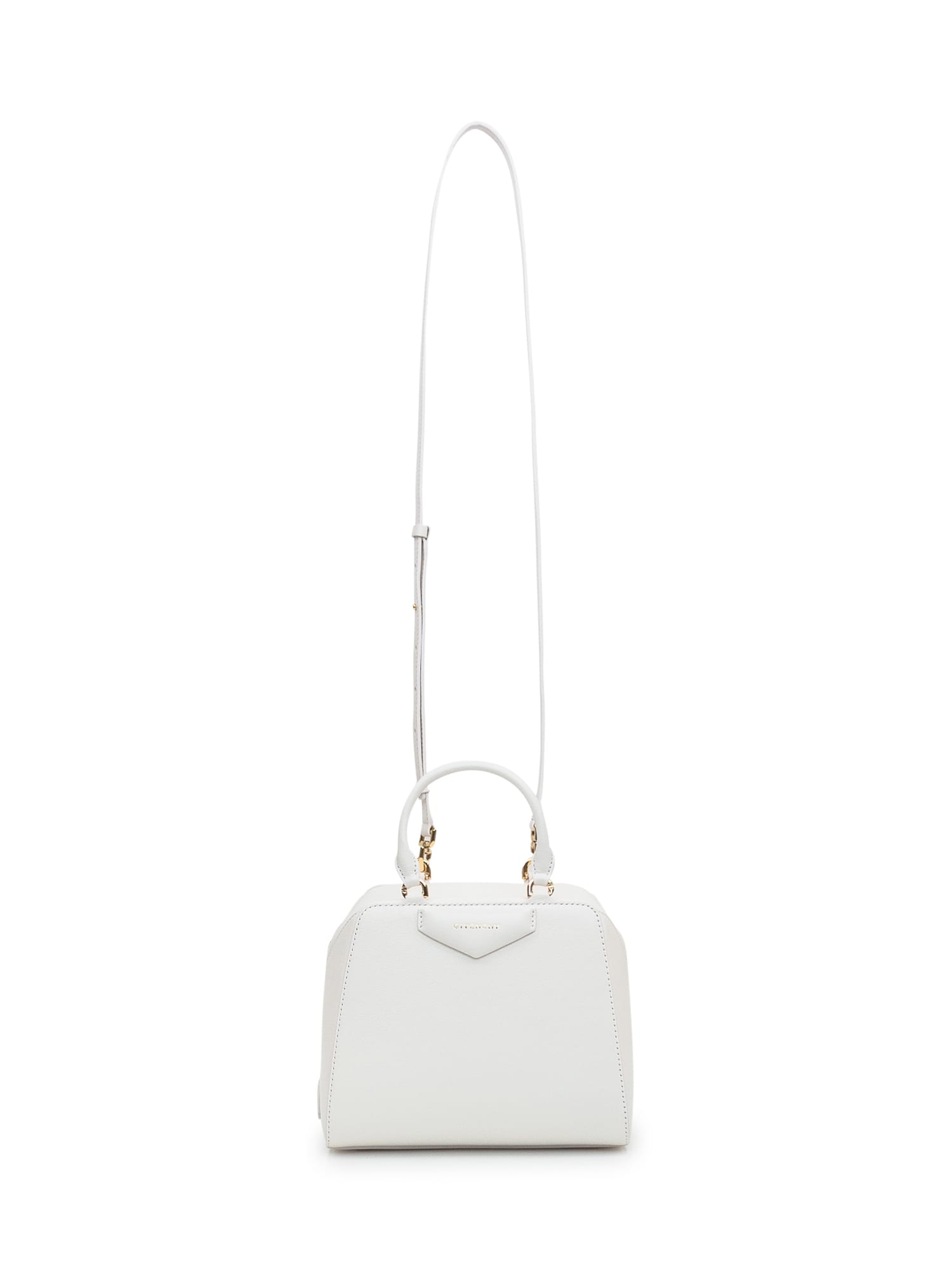 Shop Givenchy Antigona Cube Mini Bag In Ivory