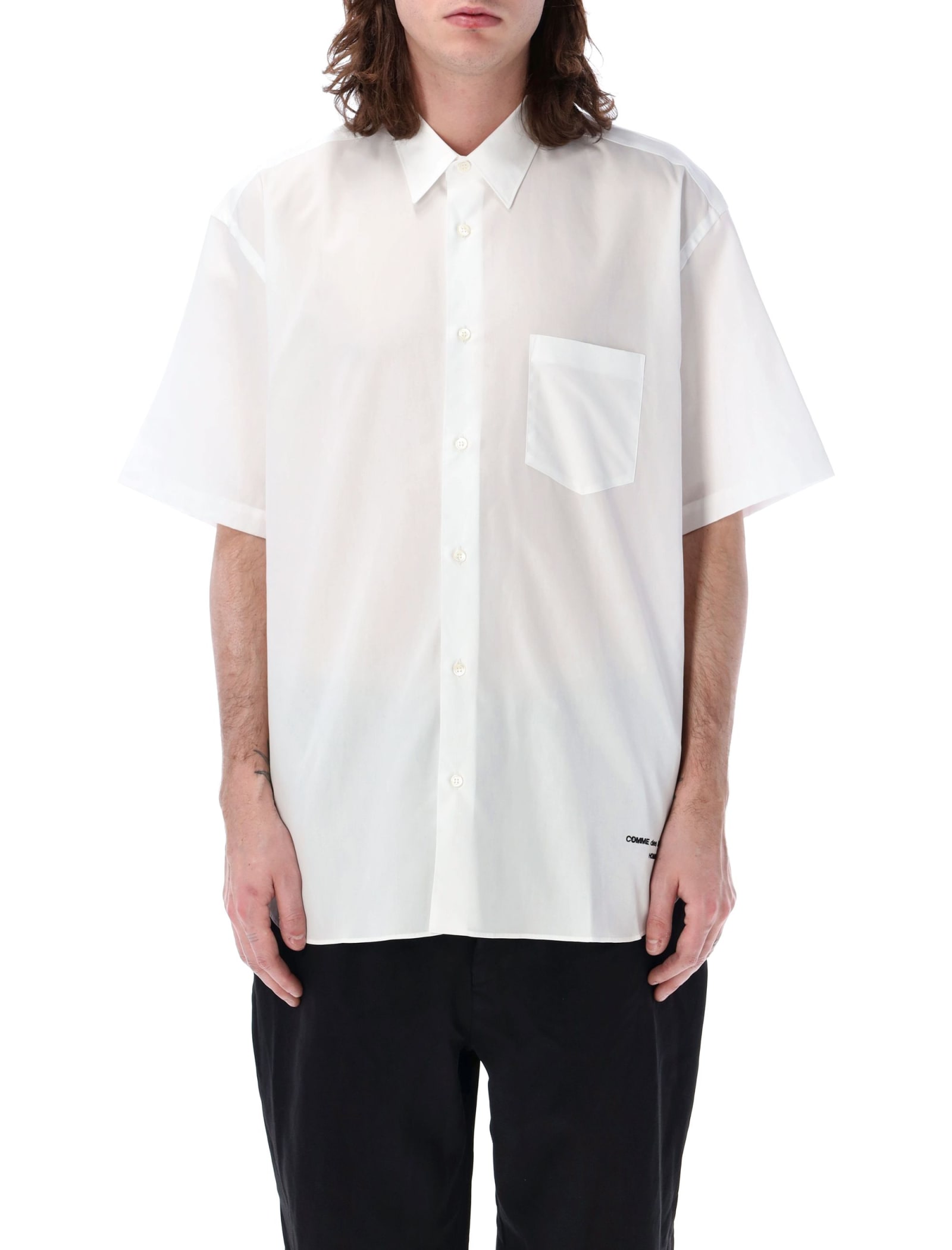 Shop Comme Des Garçons Homme Deux Boxy Fit S/s Shirt In White