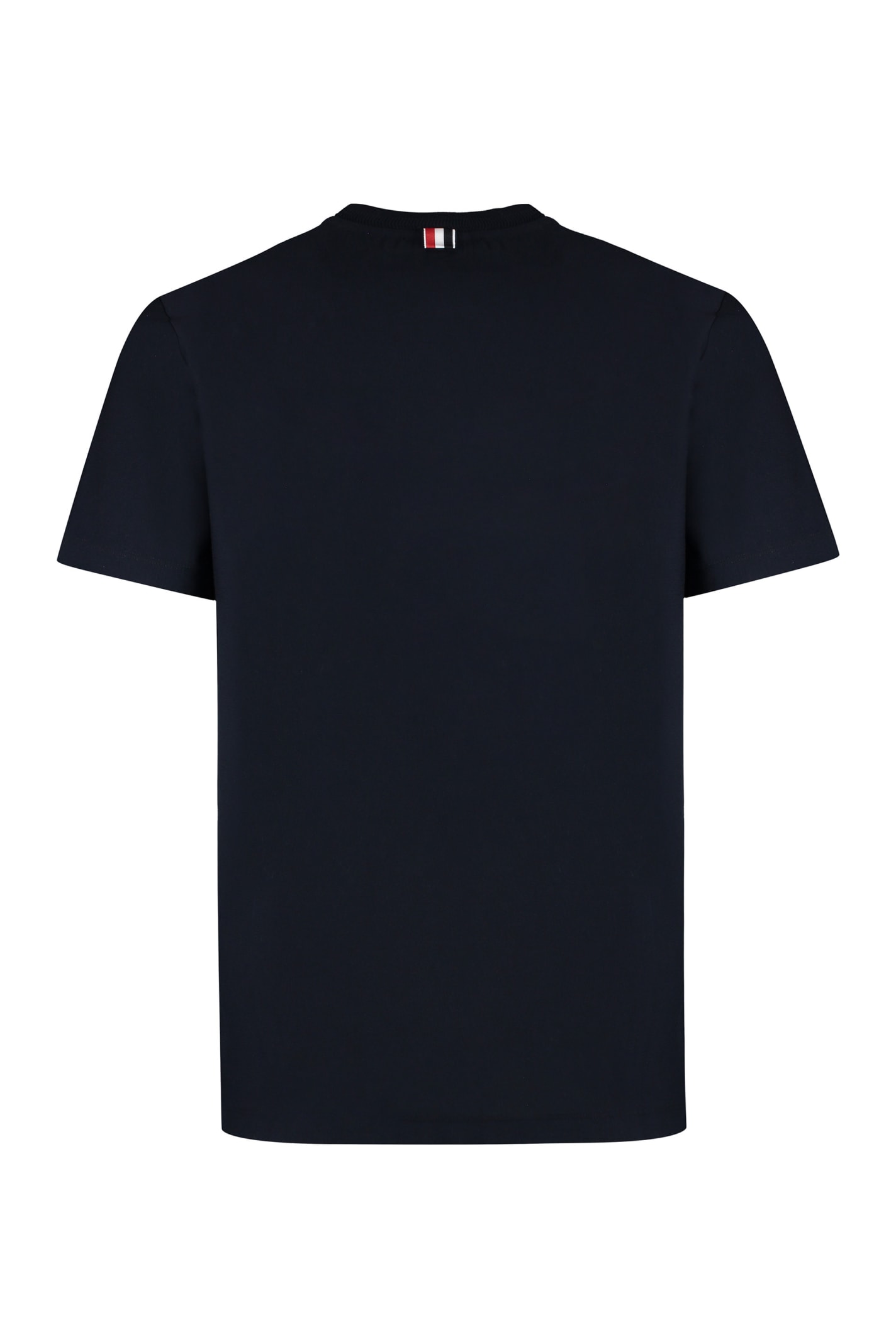 Thom Browne Signature Stripe Crewneck T-shirt In Navy