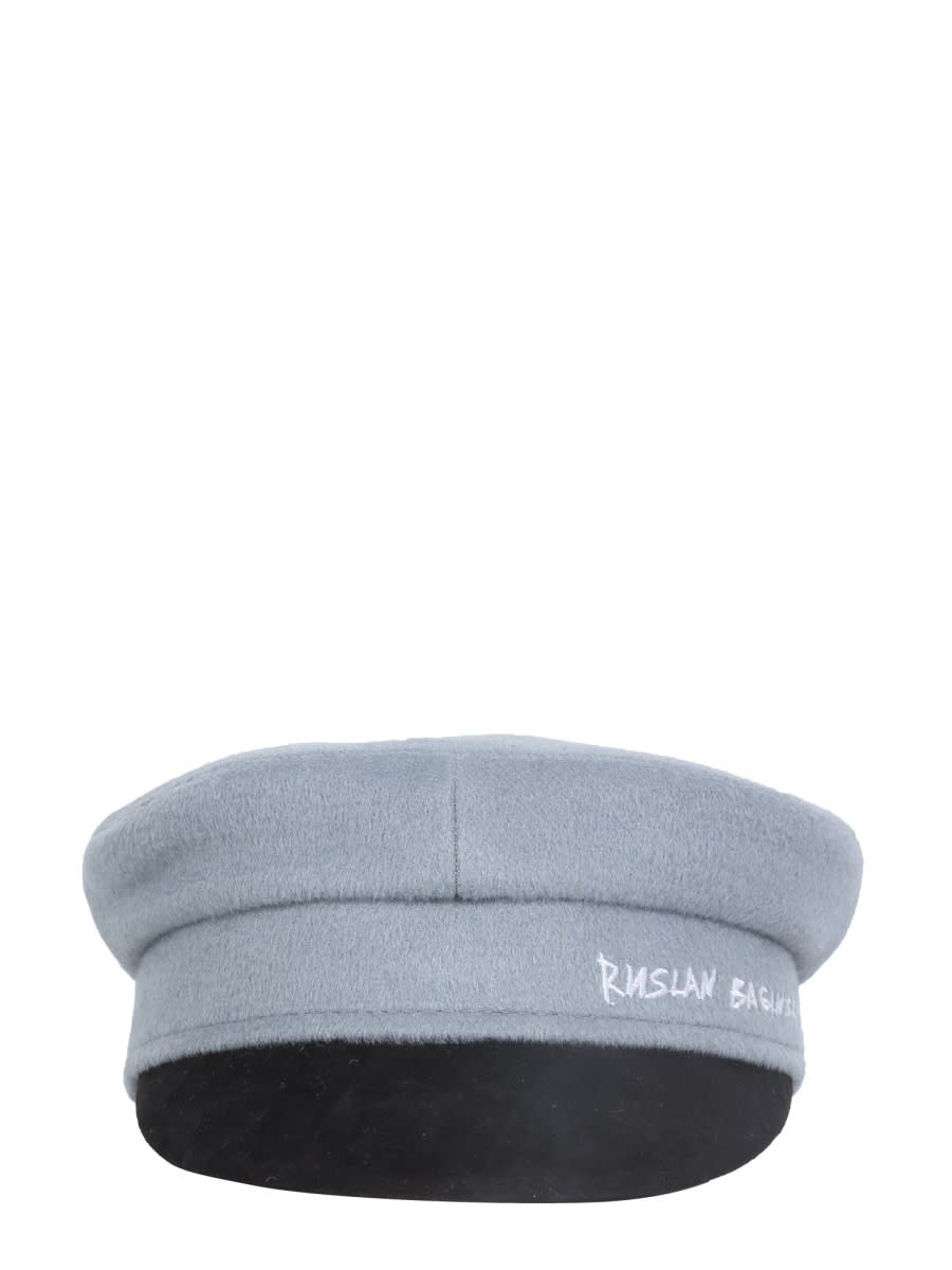 Shop Ruslan Baginskiy Baker Boy Hat In Grey