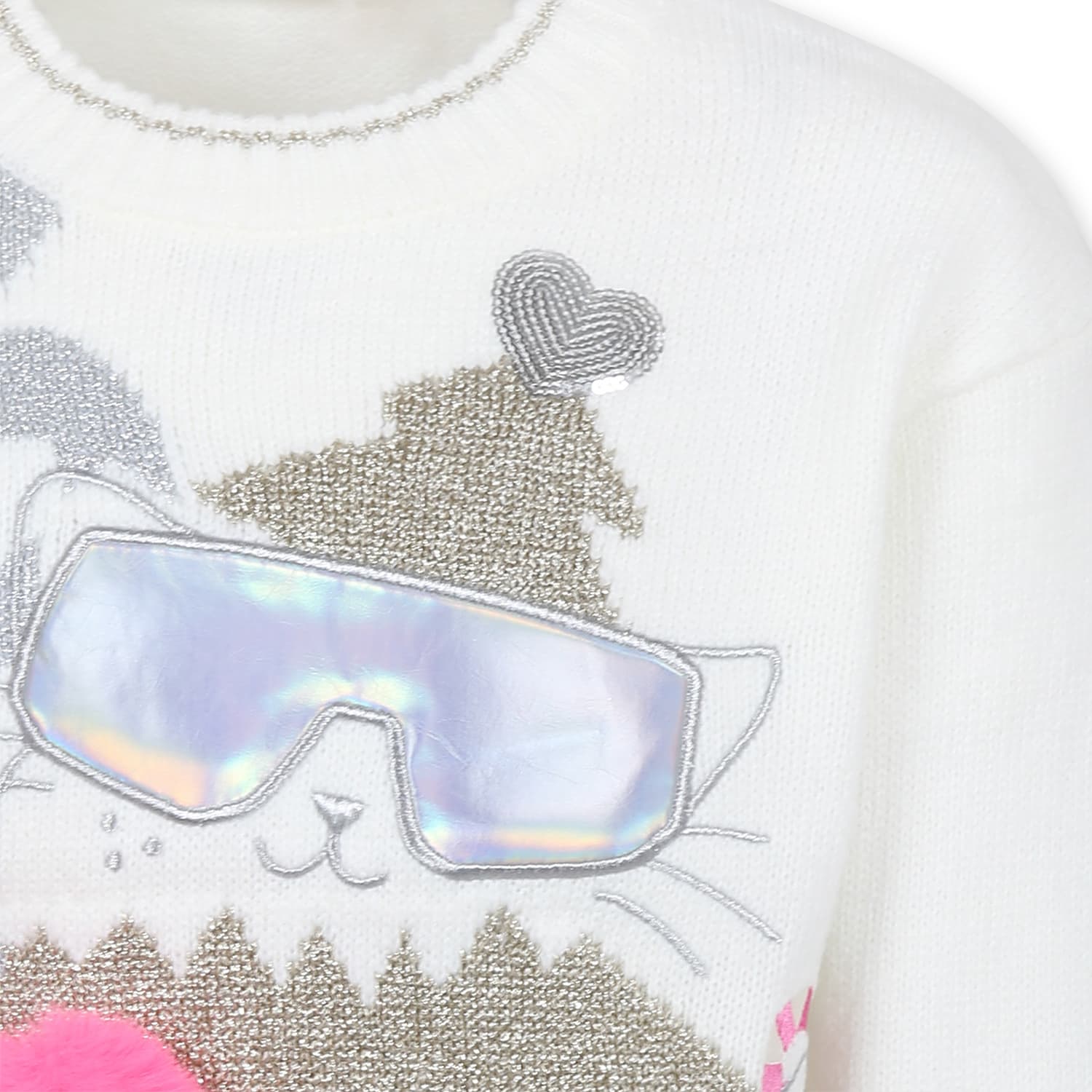 Billieblush Ivory Sweatshirt For Girl Christmas Tree In White