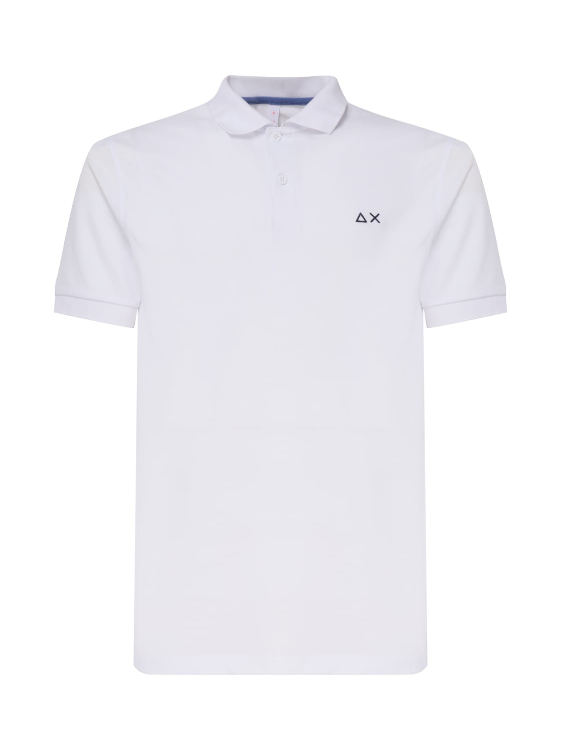 Shop Sun 68 Solid Polo Shirt With Logo In White