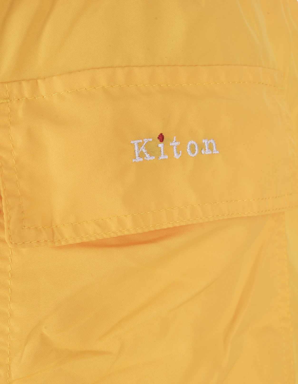 Shop Kiton Yellow Swim Shorts