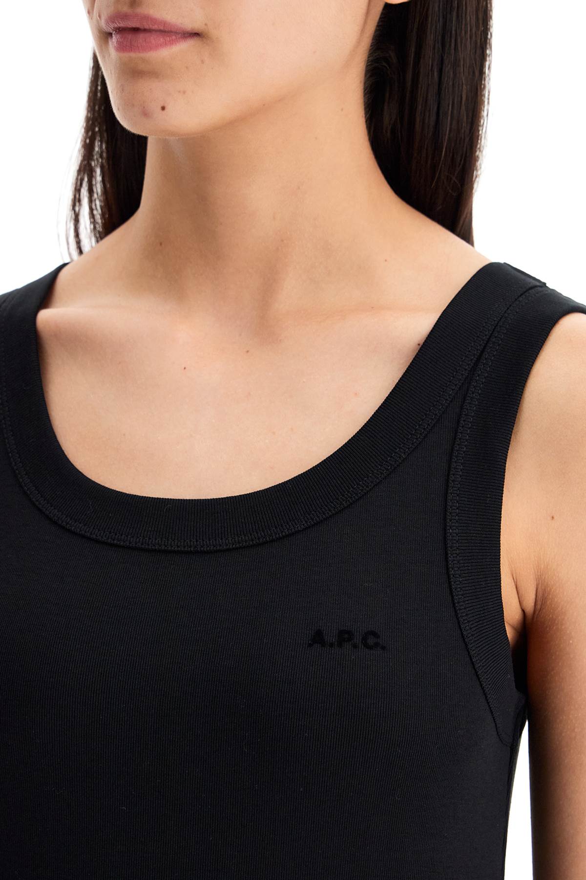 Shop Apc Agathe Tank Top For In Noir (black)