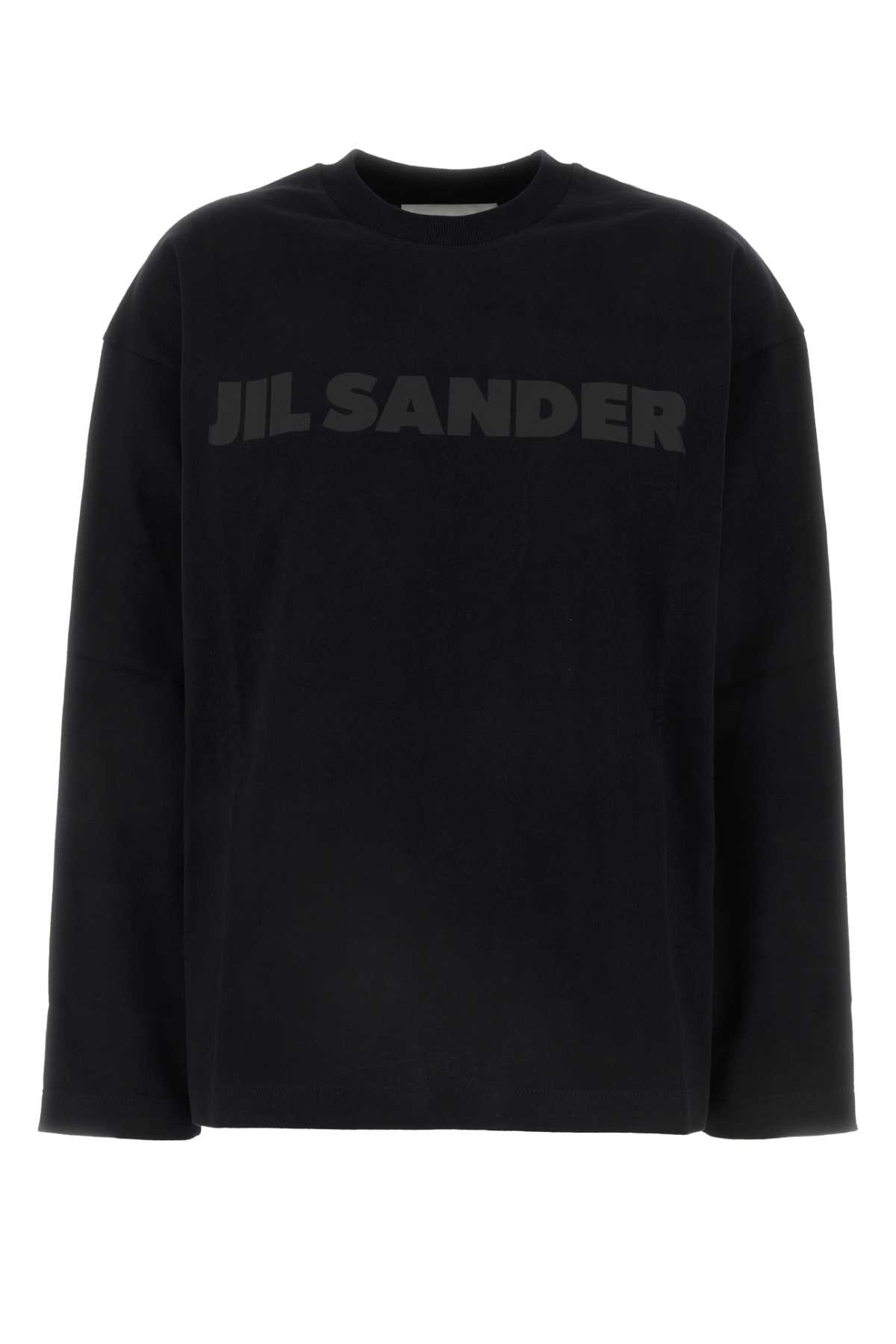 Shop Jil Sander Black Cotton T-shirt