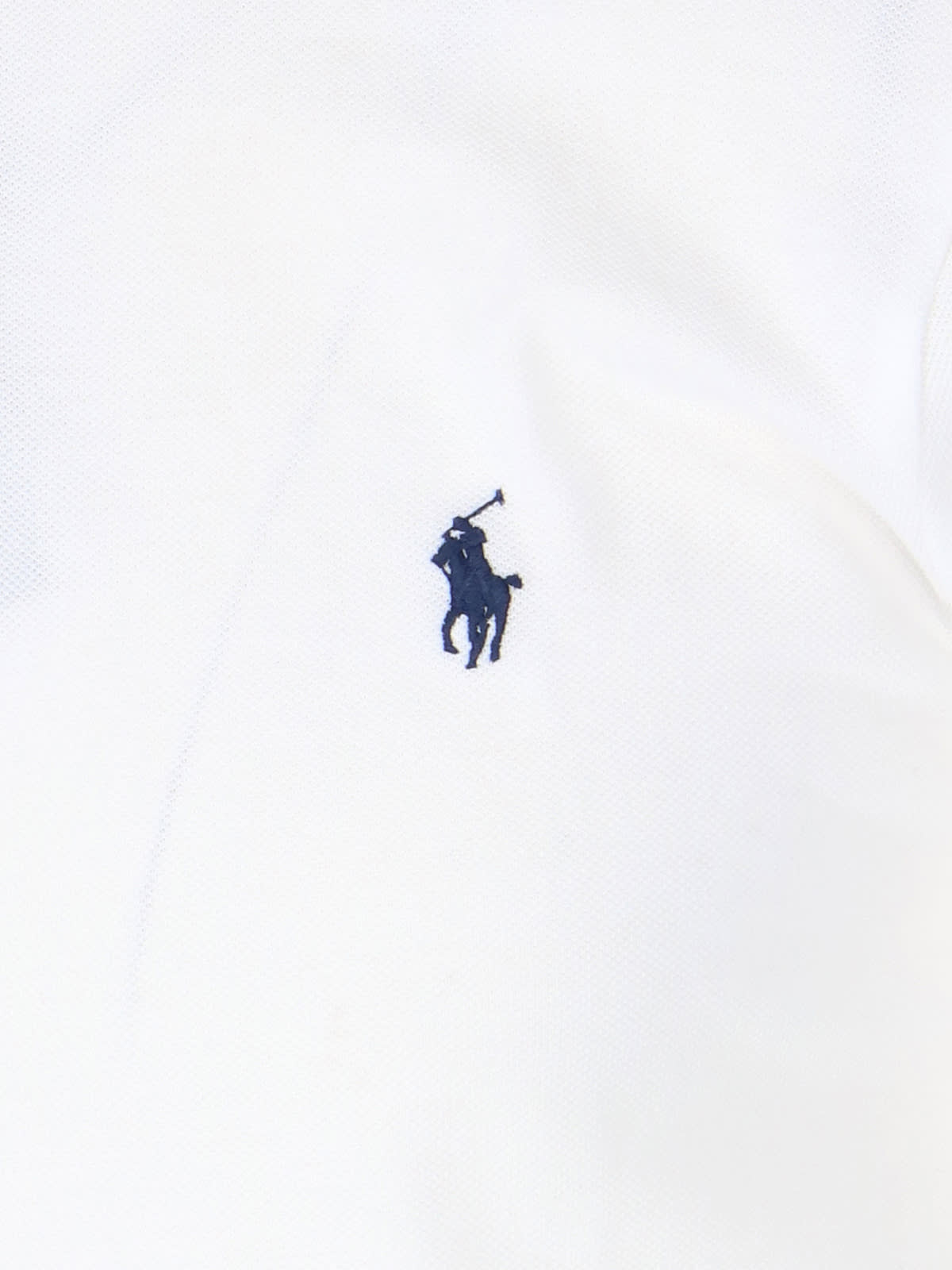 Polo Ralph Lauren Embroidered Logo Short-sleeve Polo Shirt In Bianco