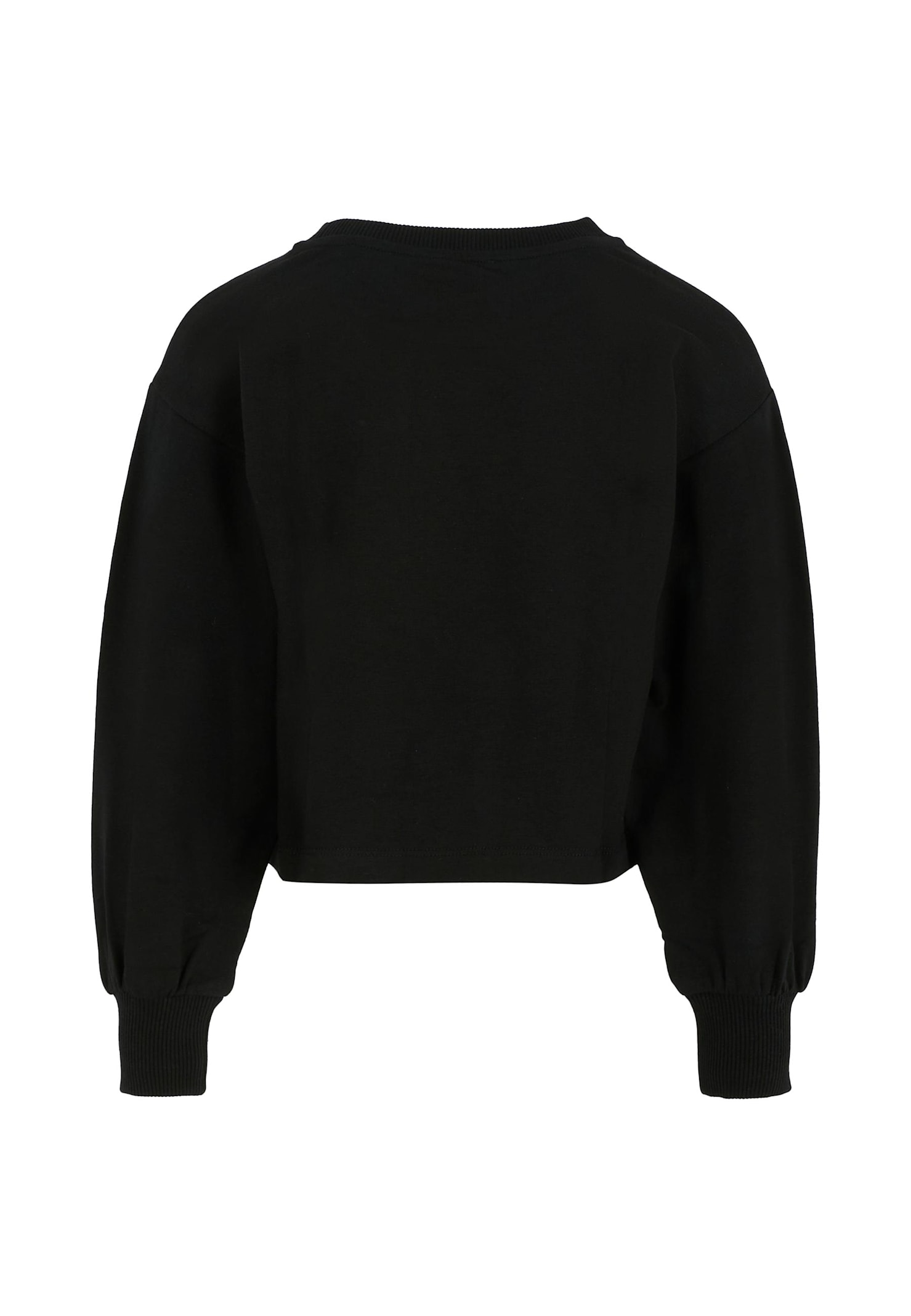 Moschino Black Sweatshirt For Girl With Teddy Bear In Black