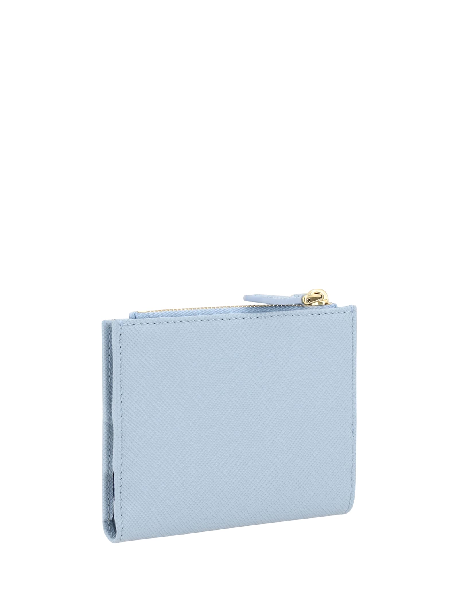Prada Bifold Wallet In Celeste+onda