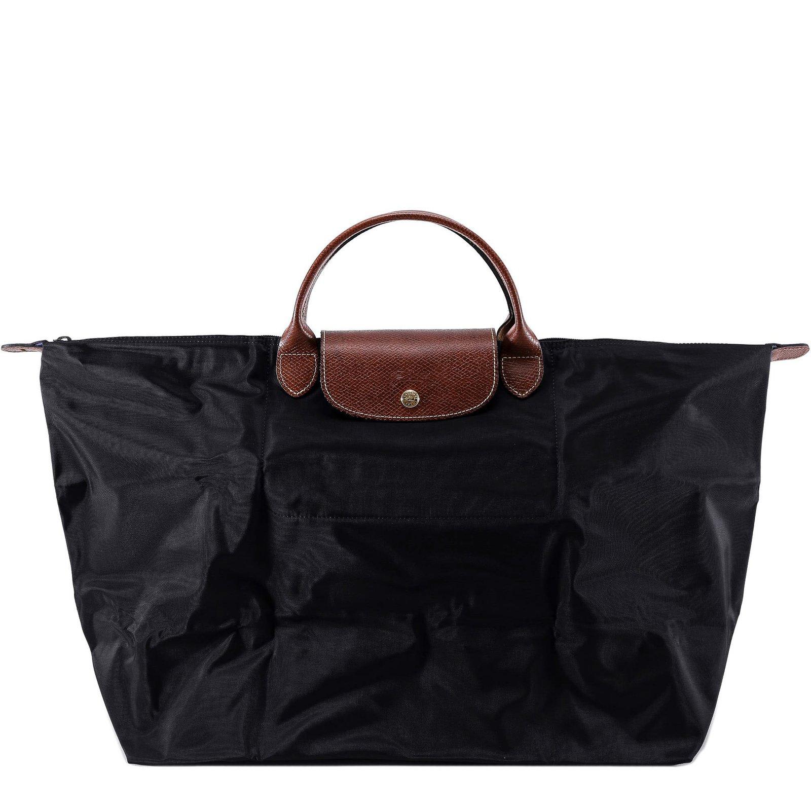 Longchamp Le Pliage Large Travel Bag In Black