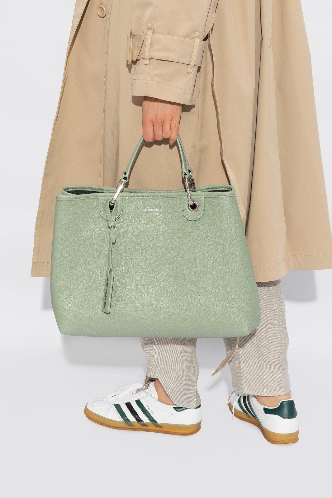 Shop Emporio Armani Shopper Bag In Green