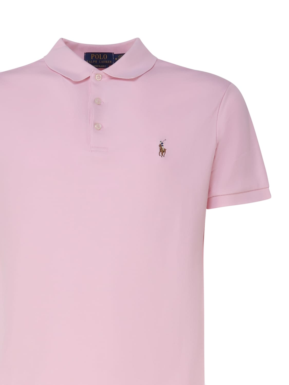 Shop Polo Ralph Lauren Polo Shirt With Embroidery In Pink