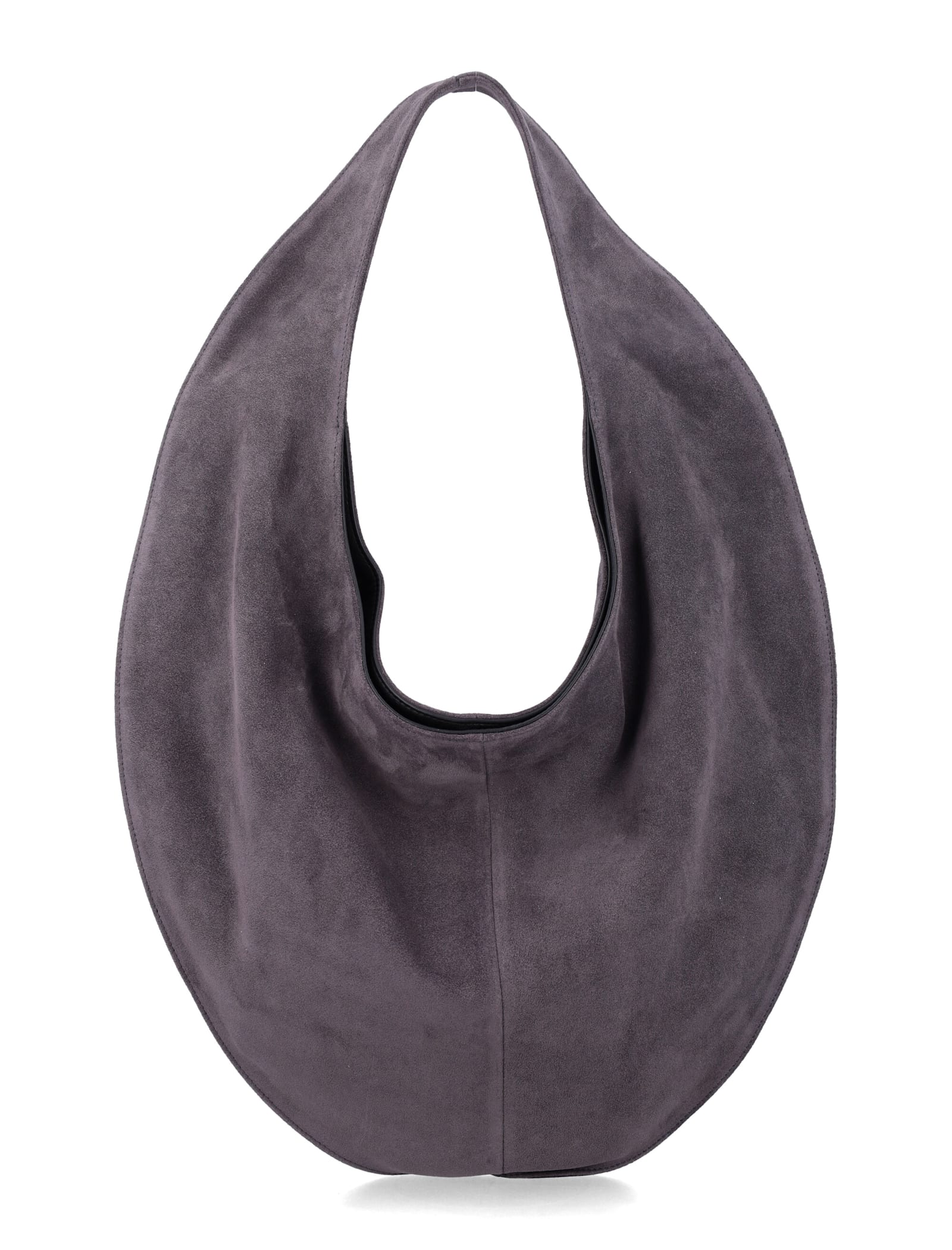 Maeden Market Tote Suede Leather In Gray