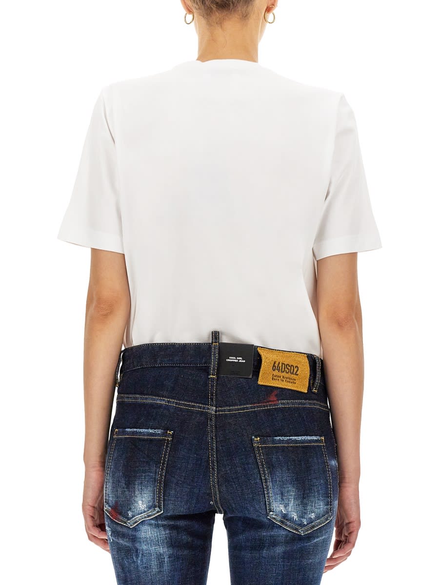 Shop Dsquared2 Caten Trip Ranny T-shirt In White
