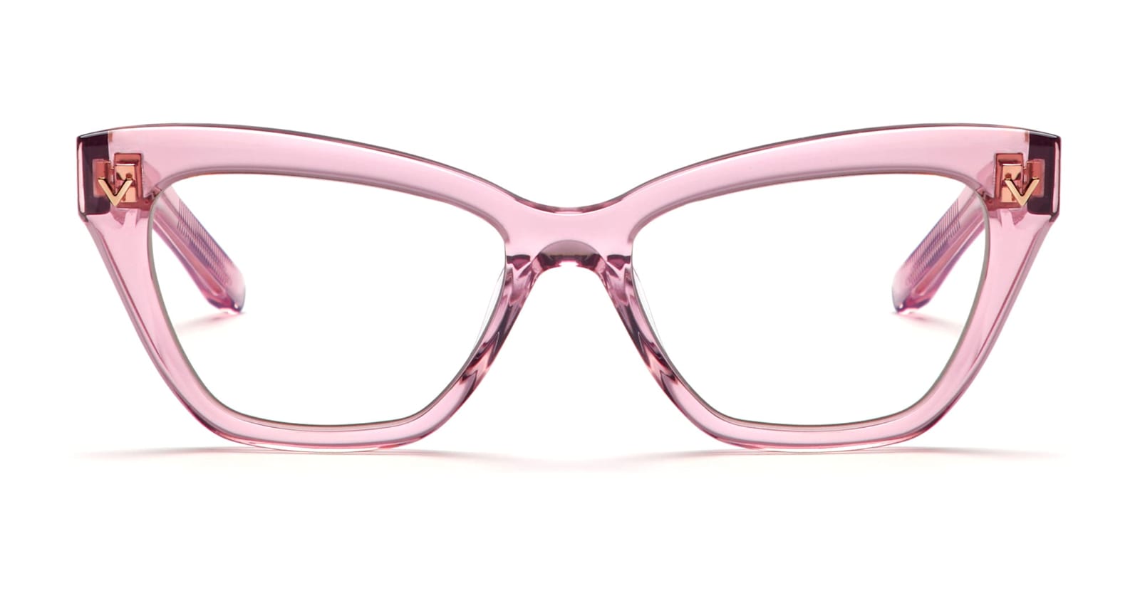 V-tale- Crystal Pink / Light Gold Rx Glasses