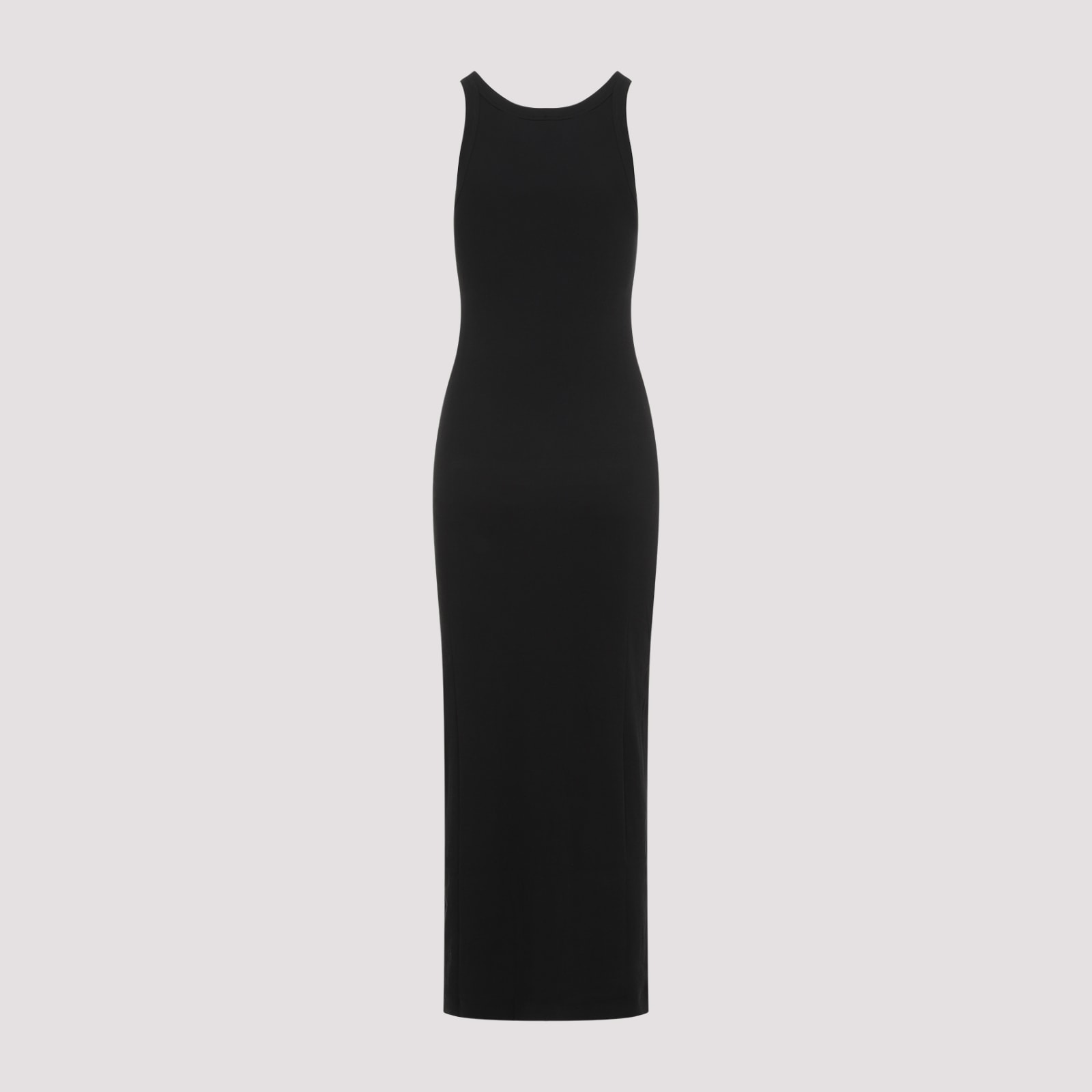 Shop Totême Curved Rib Tank Long Dress In Black