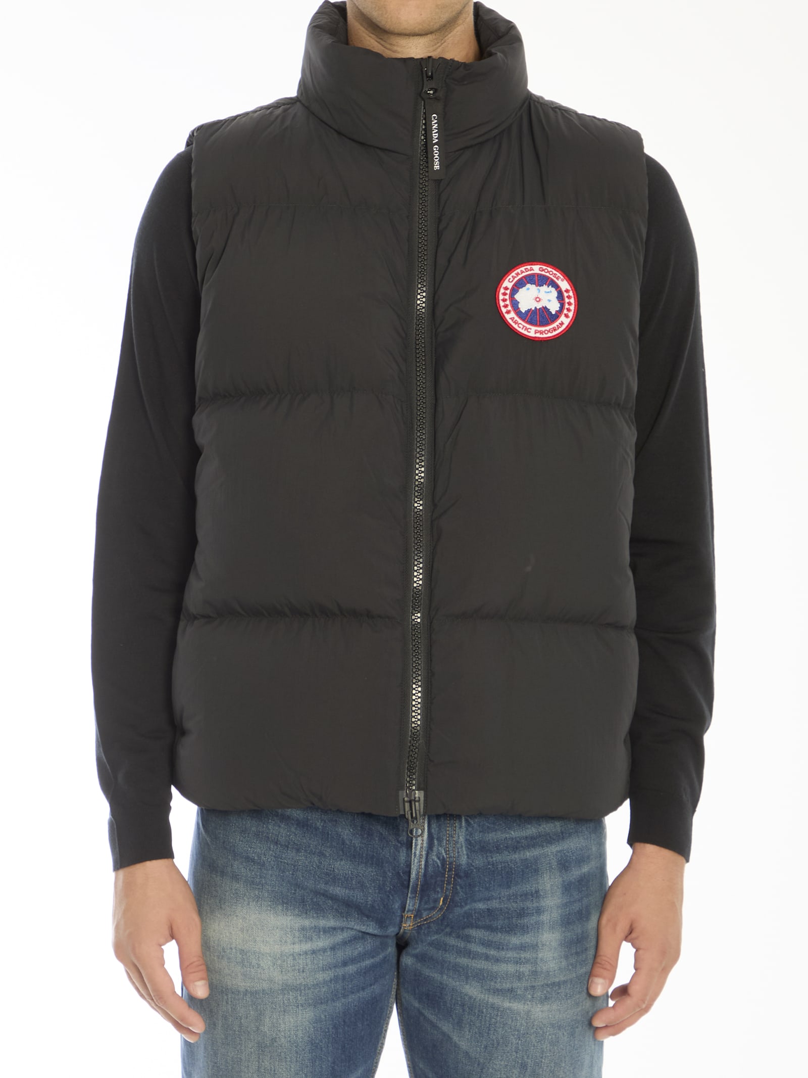 Shop Canada Goose Lawrence Puffer Vest In Black