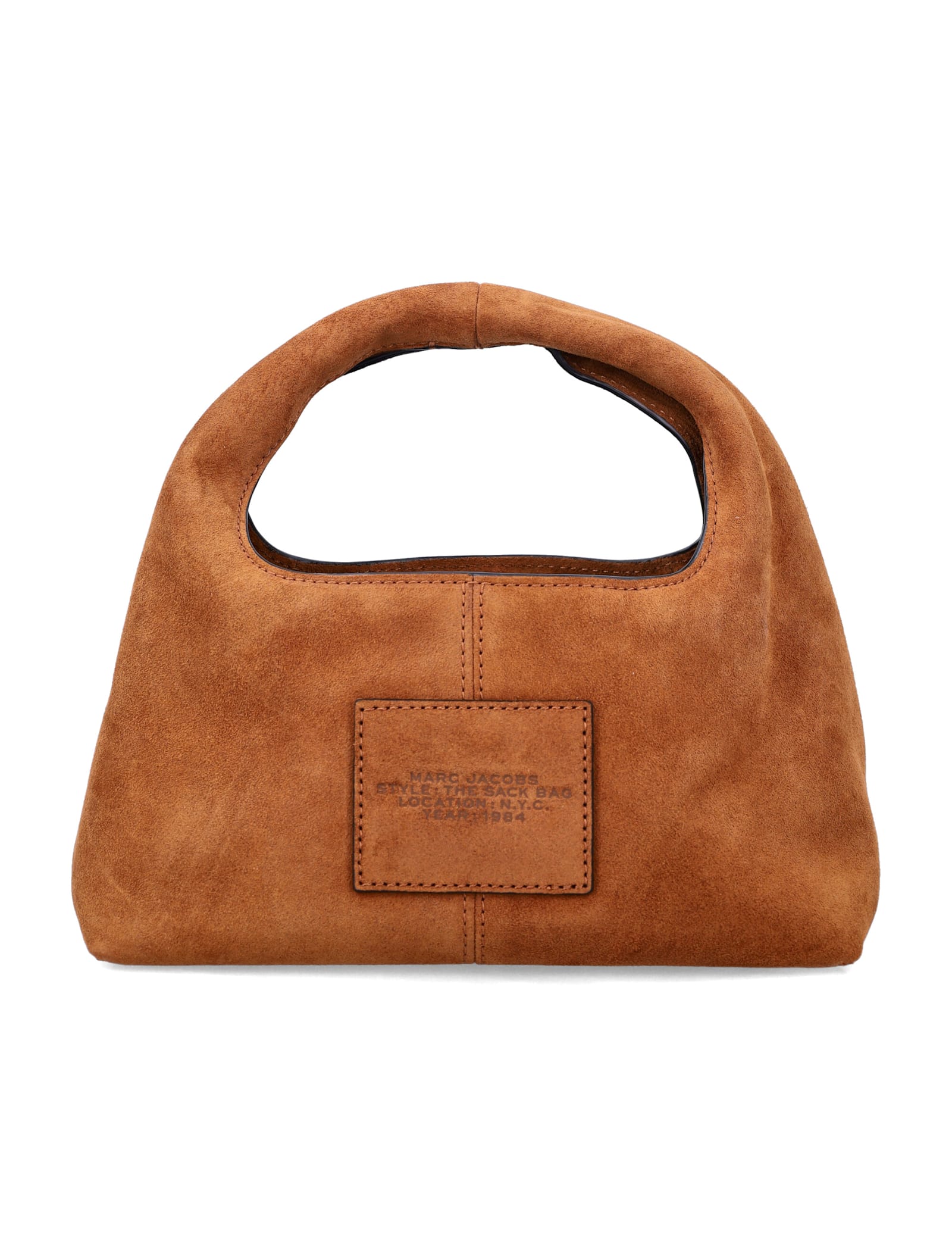 Marc Jacobs The Suede Mini Sack Bag In Brown