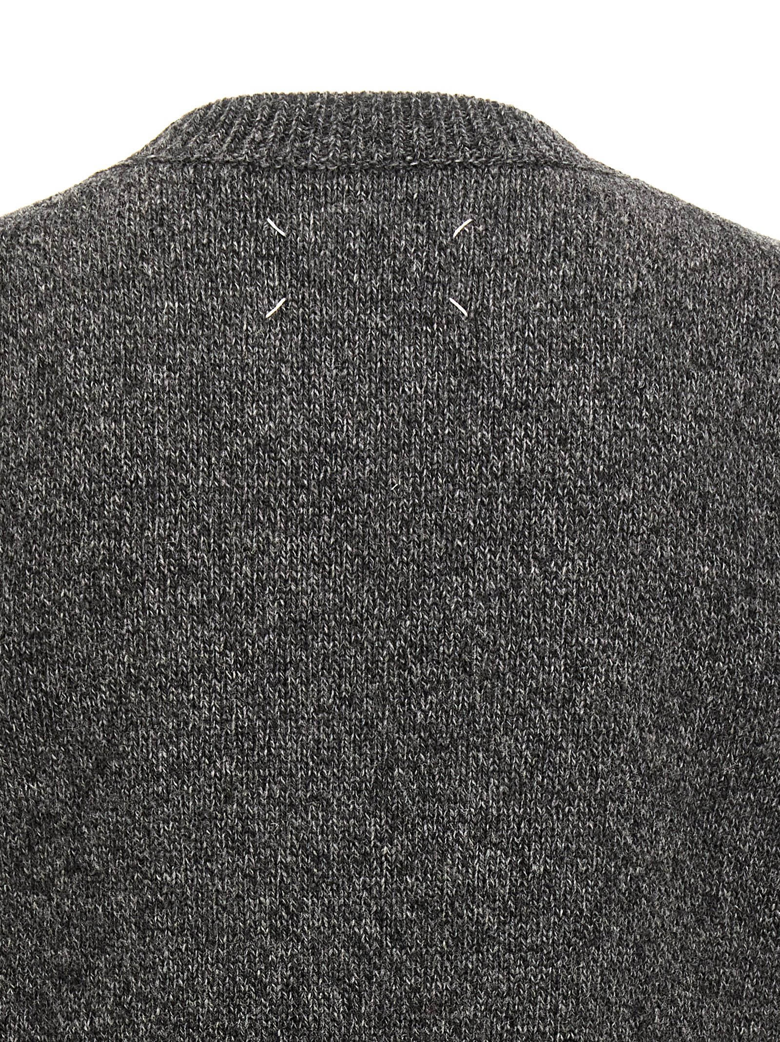 Shop Maison Margiela Wool Vest In Gray