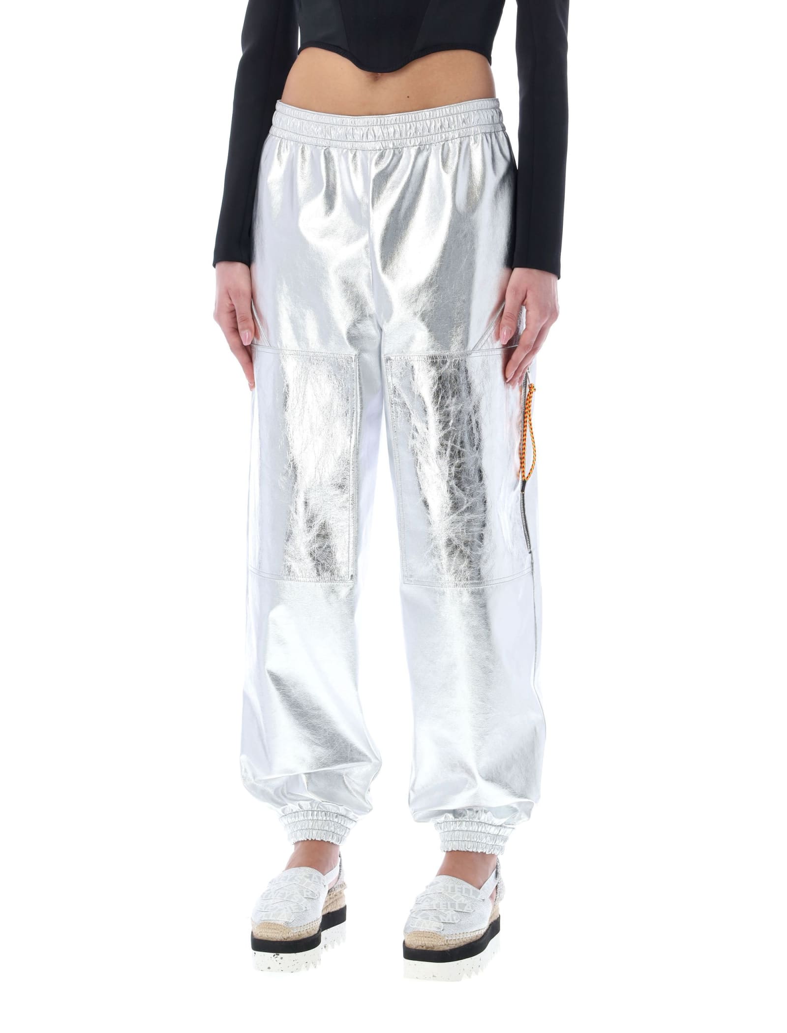 Stella McCartney Silver Coated Trousers
