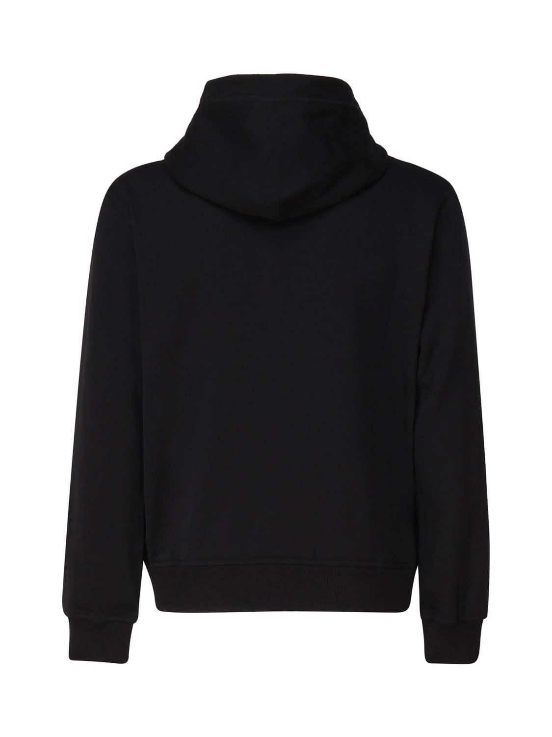 Shop Dolce & Gabbana Hoodie In Jersey With Zip In Black