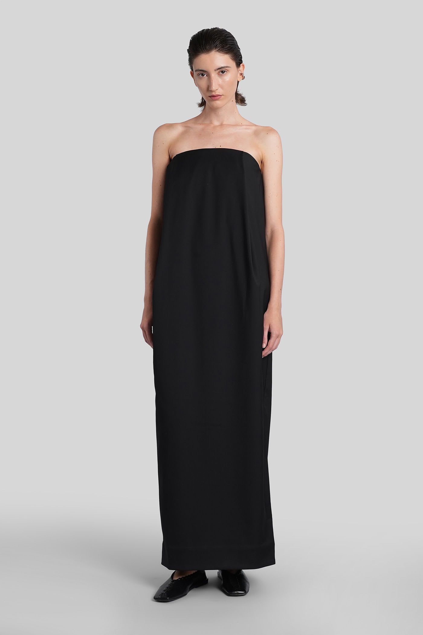 Entire Studios Bob Dress In Black Rayon In Black
