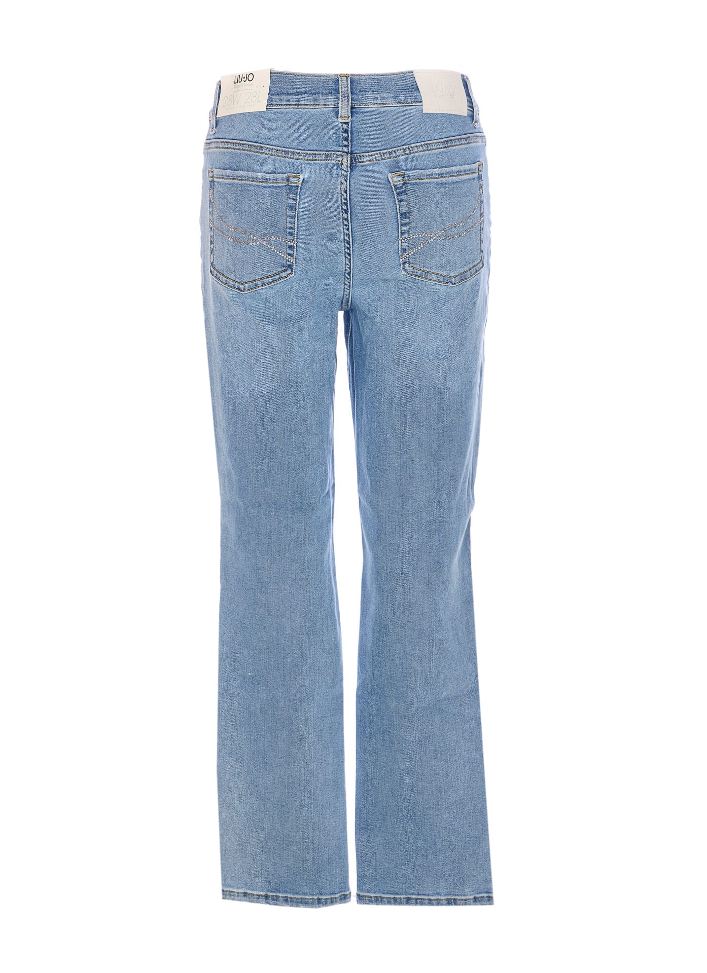 Liu •jo Liu Jo Distressed Slim Cropped Jeans In Denim