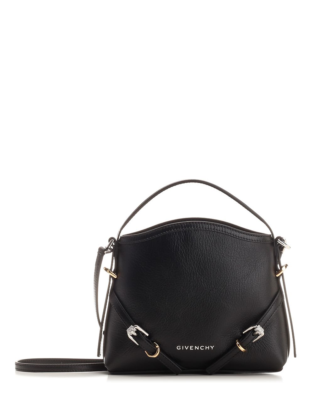 Shop Givenchy Nano Voyou Shoulder Bag In Black