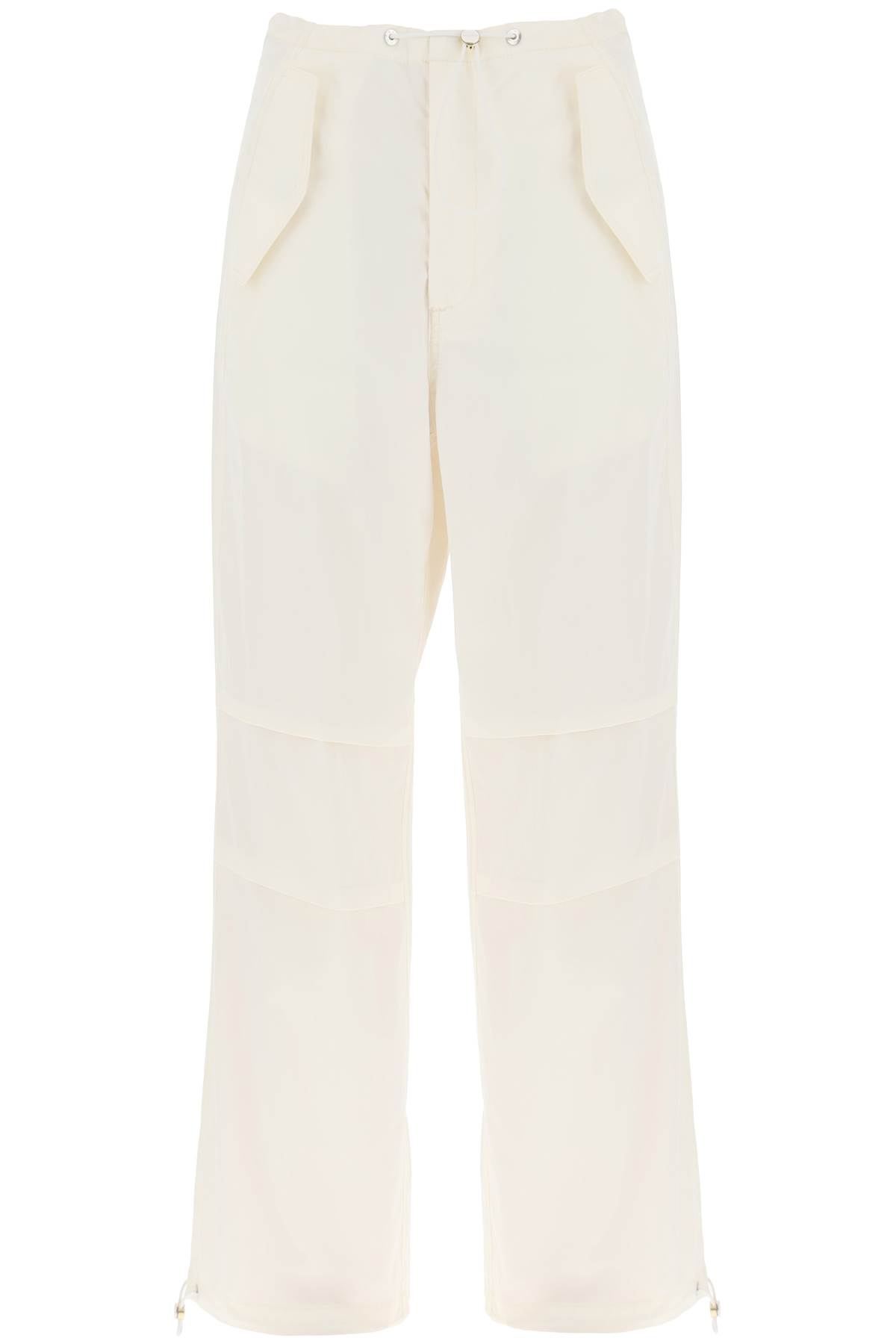 Shop Dion Lee Parachute Pants In Ivory (white)
